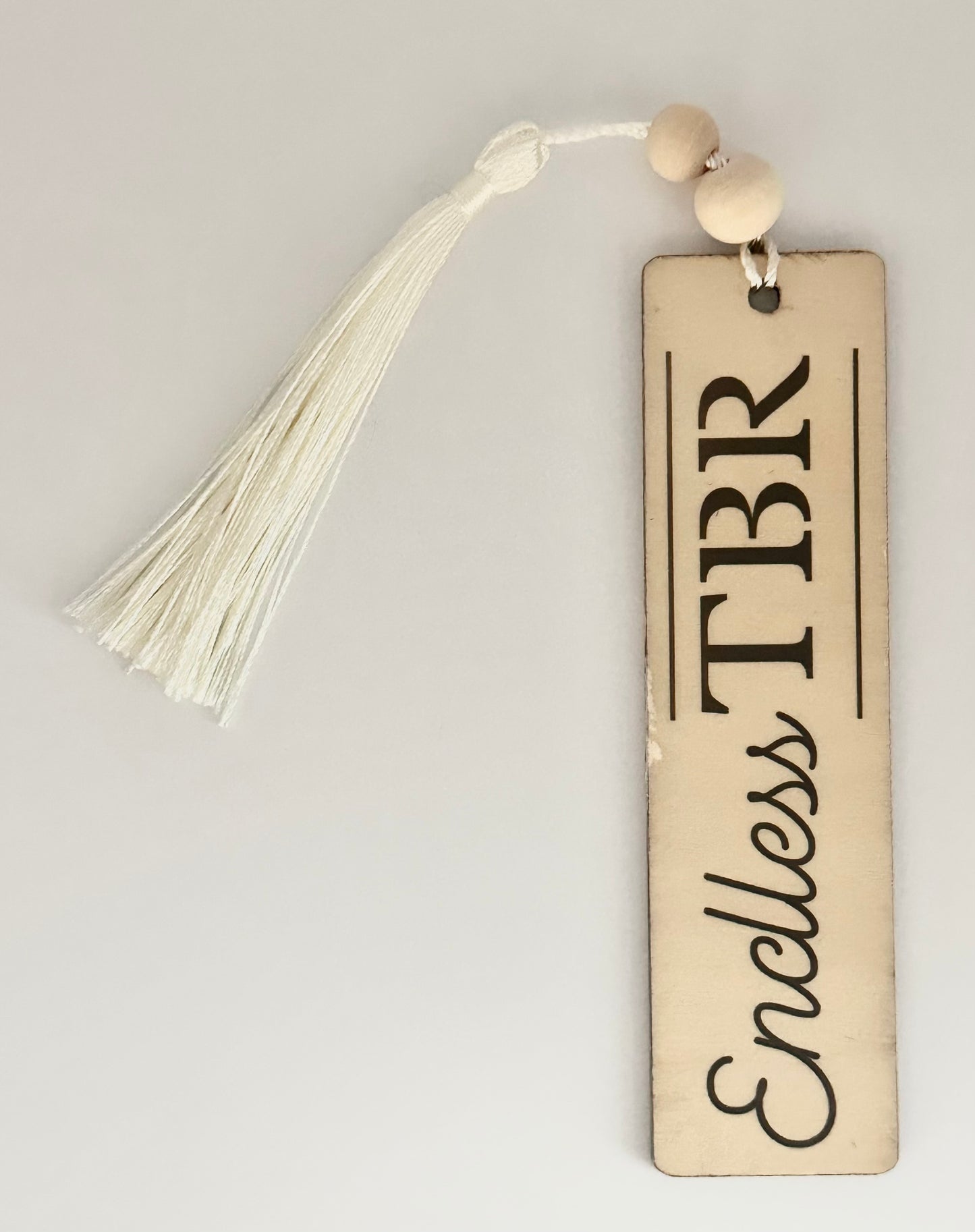 Endless TBR - Wood Bookmark - (Linen)