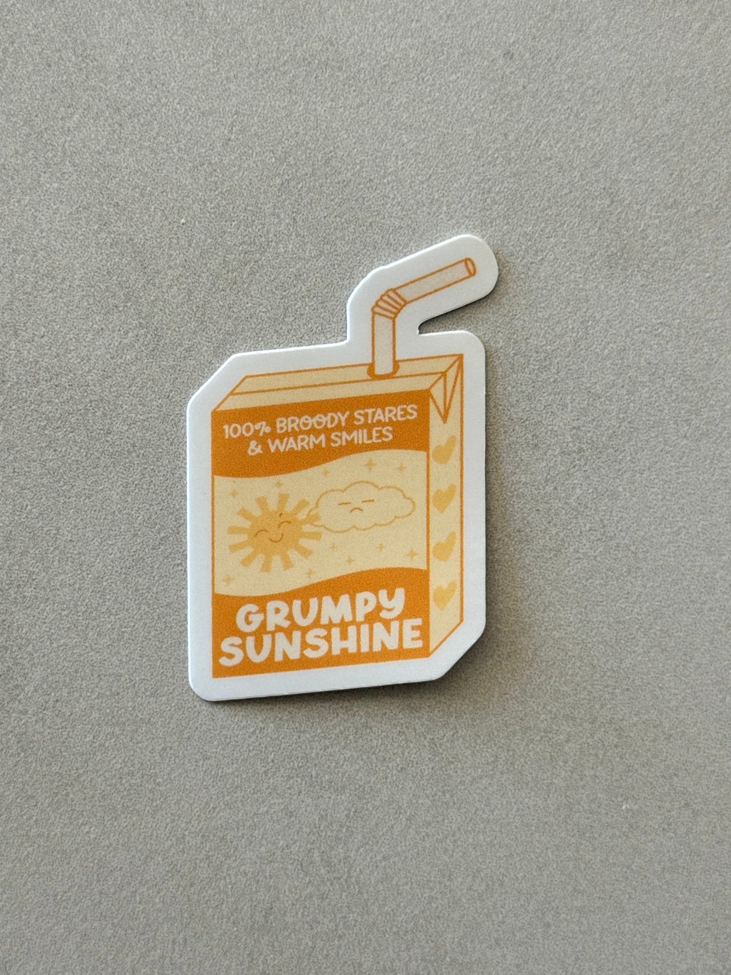 Grumpy Sunshine Trope Juice box - Sticker