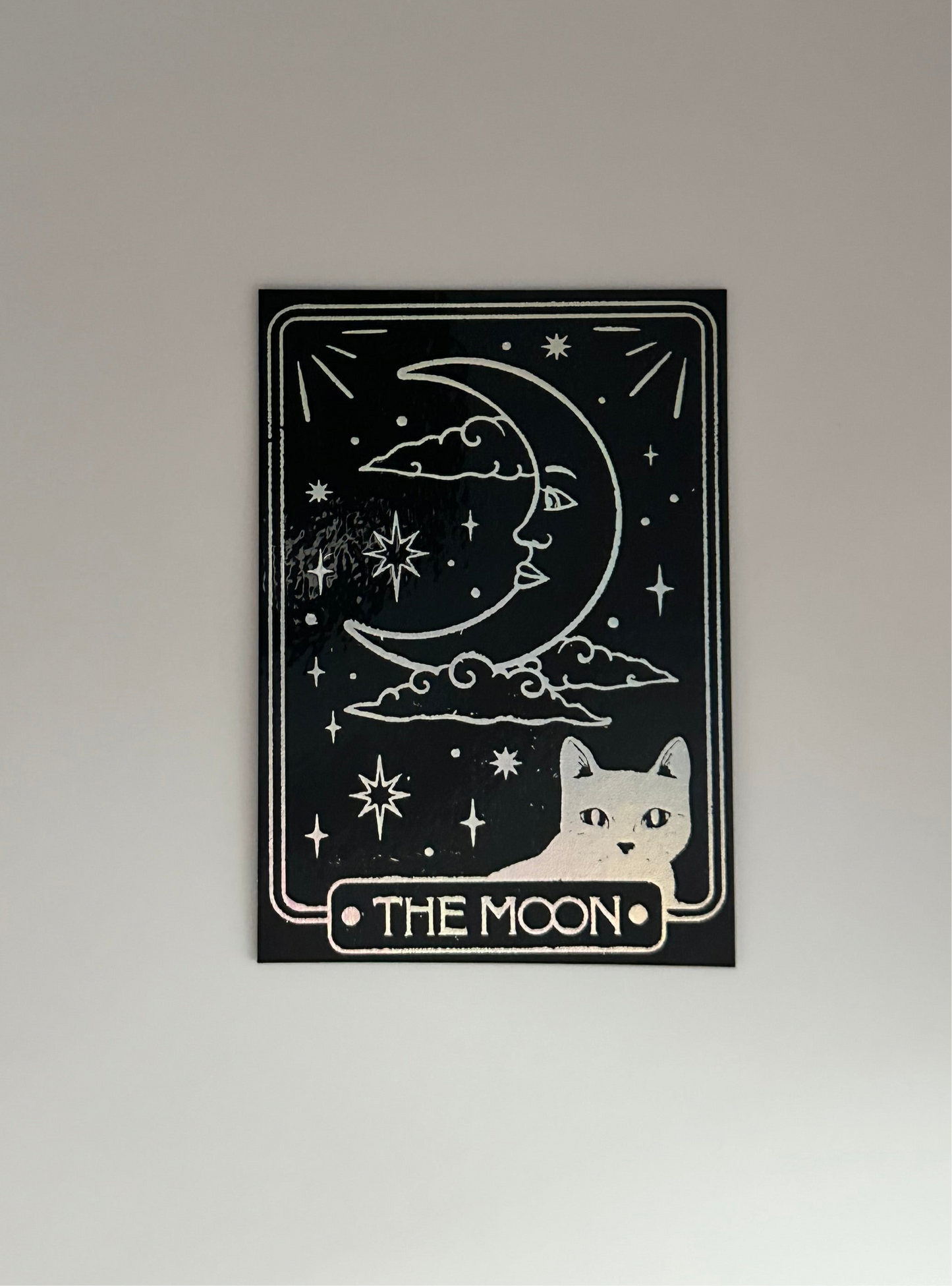 The Moon Tarot Card - Foil Bookmark - (Silver Holographic)