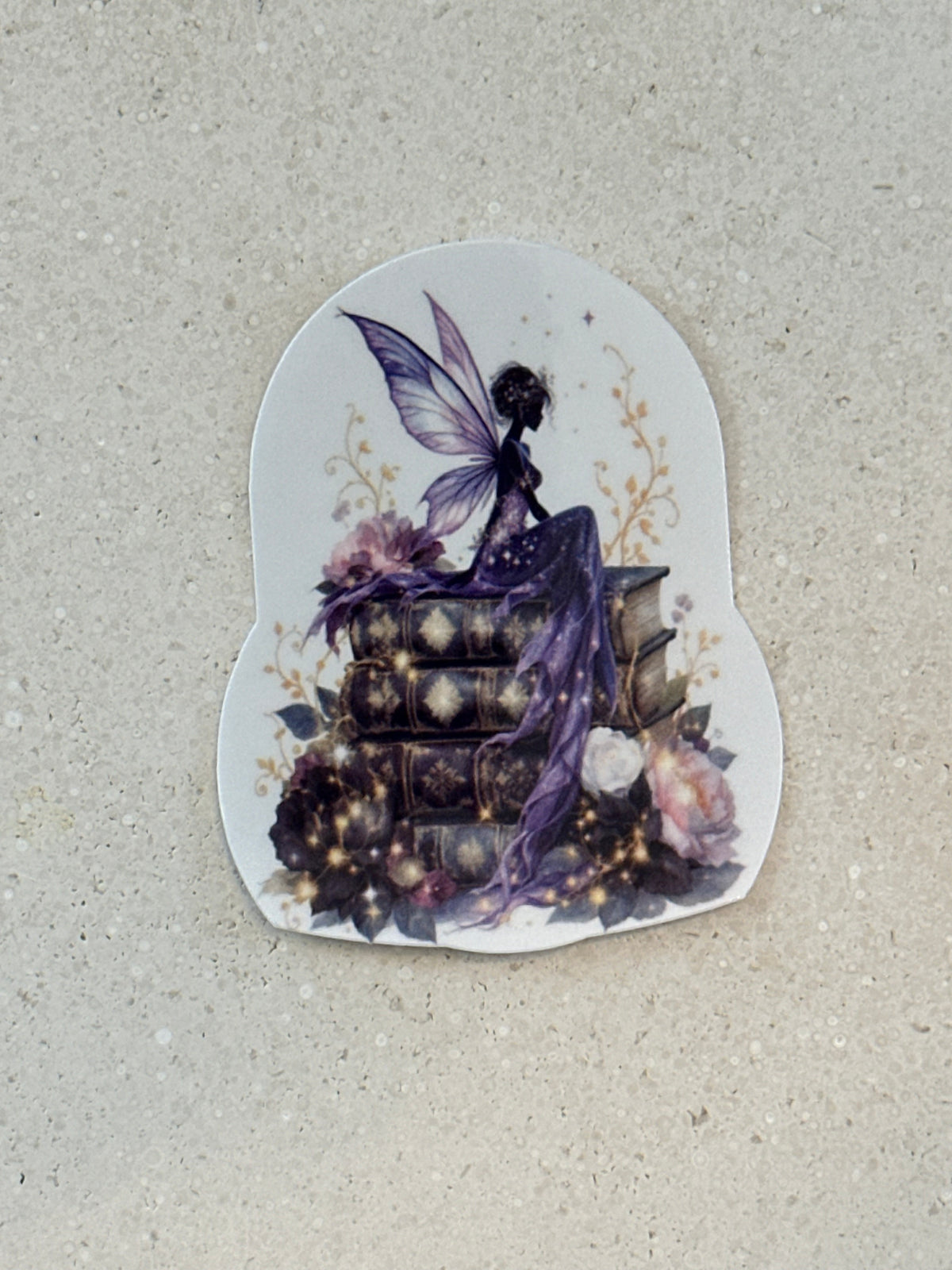 Dark Fairy Book Stack - Sticker