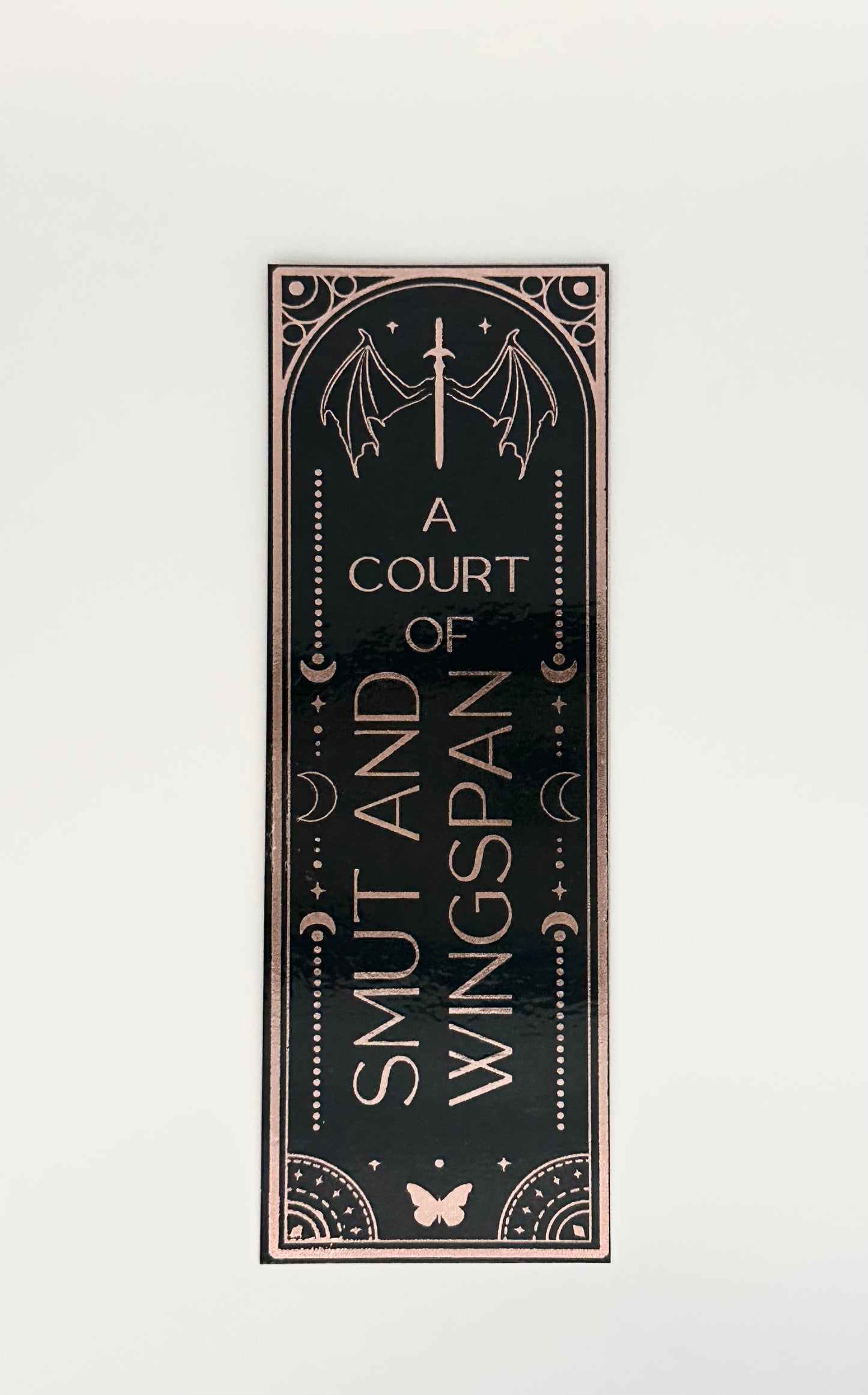 Smut & Wingspan - Foil Bookmark - (Rose Gold)