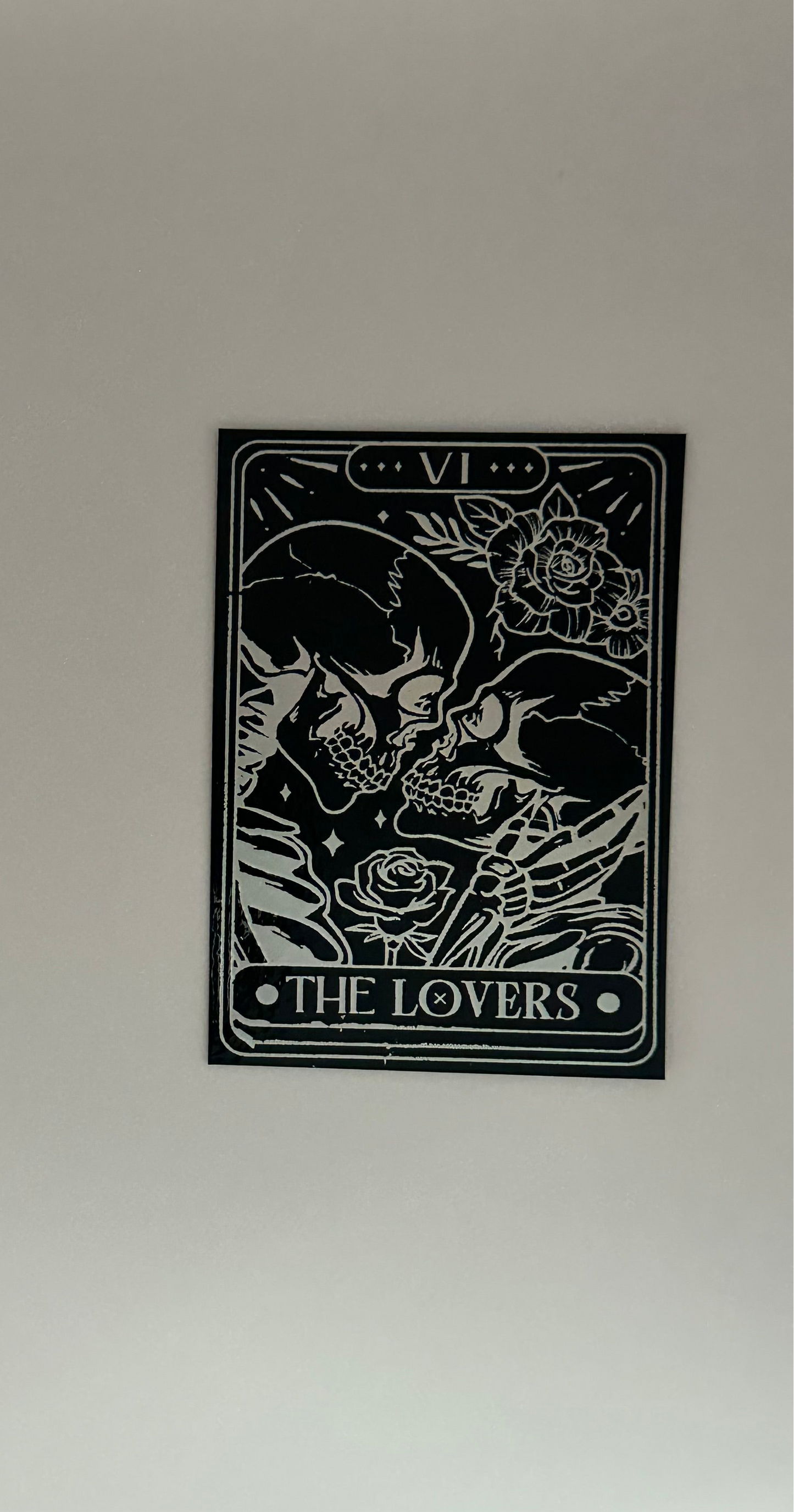 The Lovers Tarot Card - Foil Bookmark - (Silver Holographic)