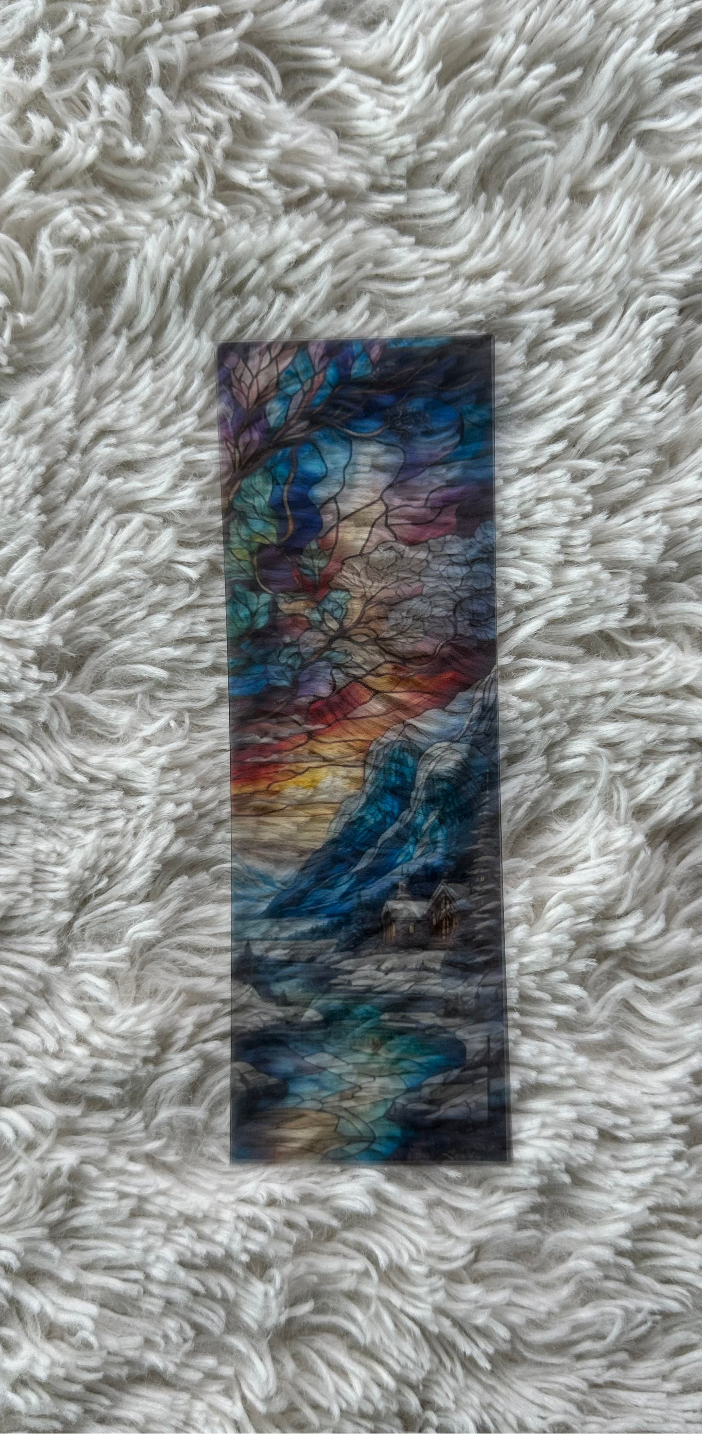 Stained Glass Style Landscape - Bookmark (61)