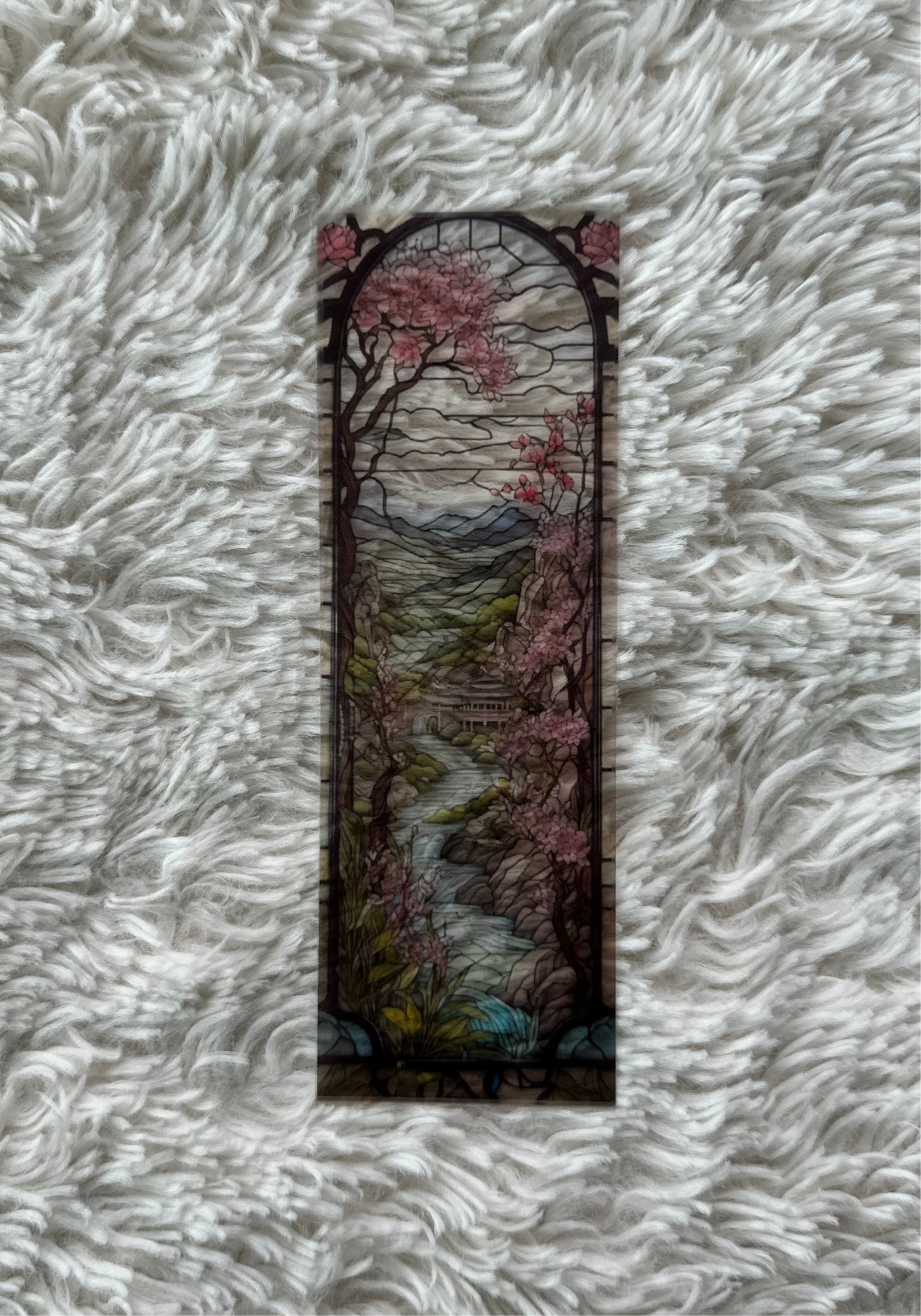 Stained Glass Style Landscape - Bookmark (100)