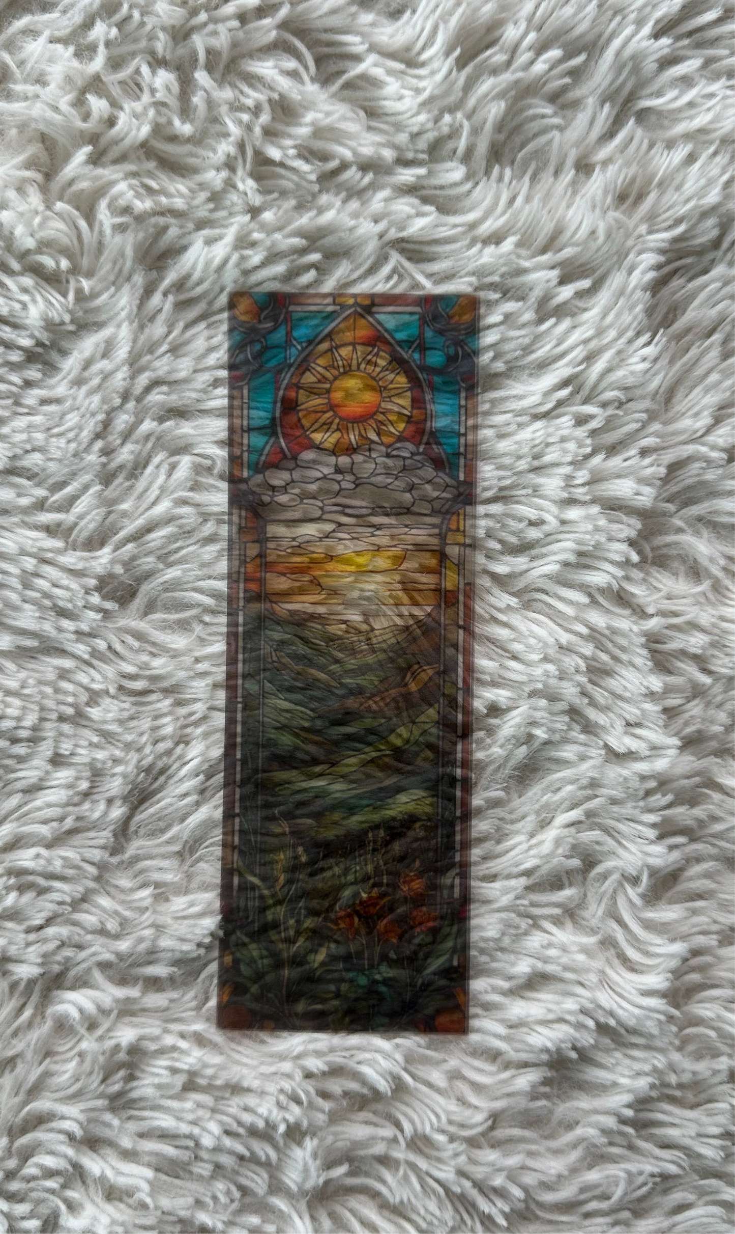 Stained Glass Style Landscape - Bookmark (1)