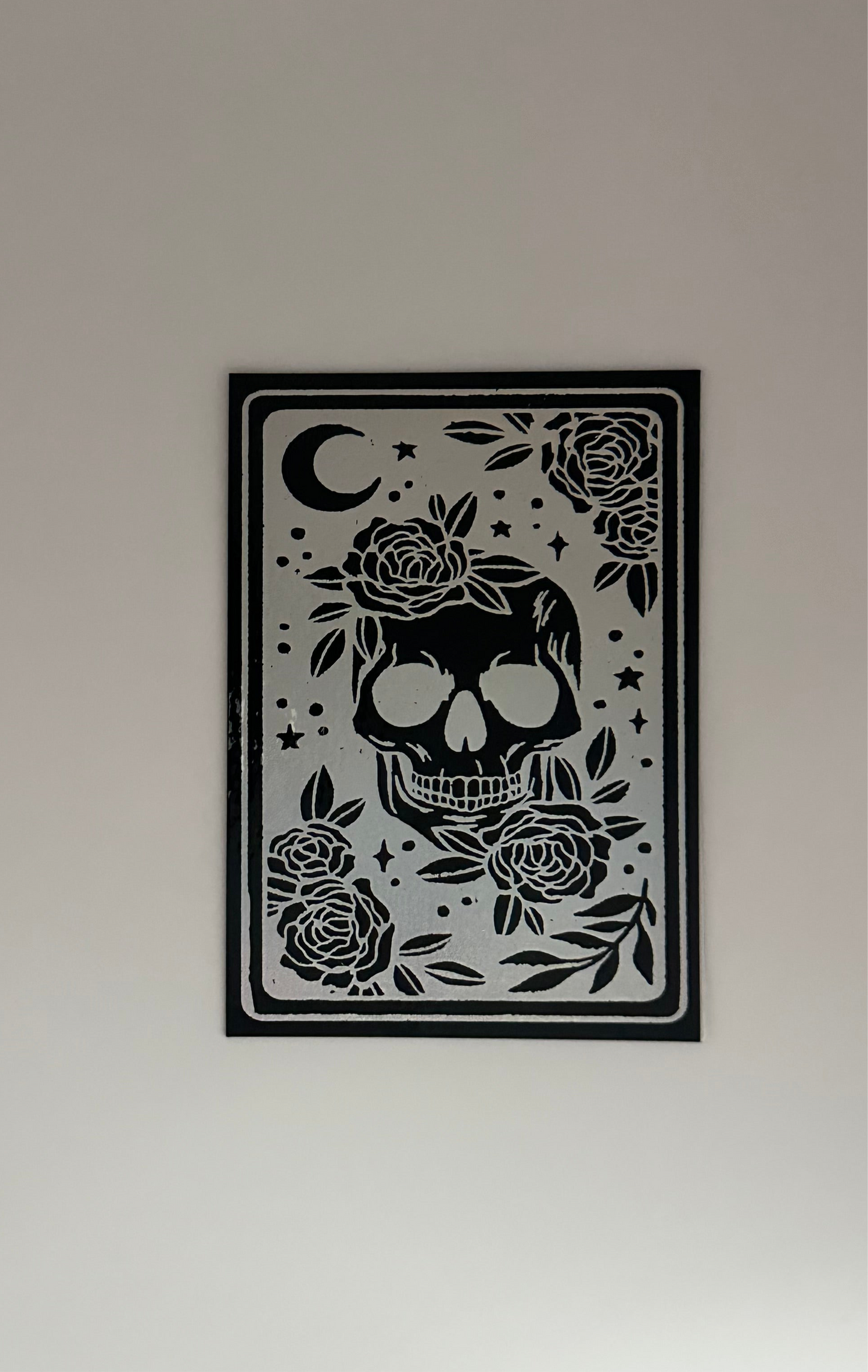 Death Tarot Card - Foil Bookmark - (Silver Holographic)