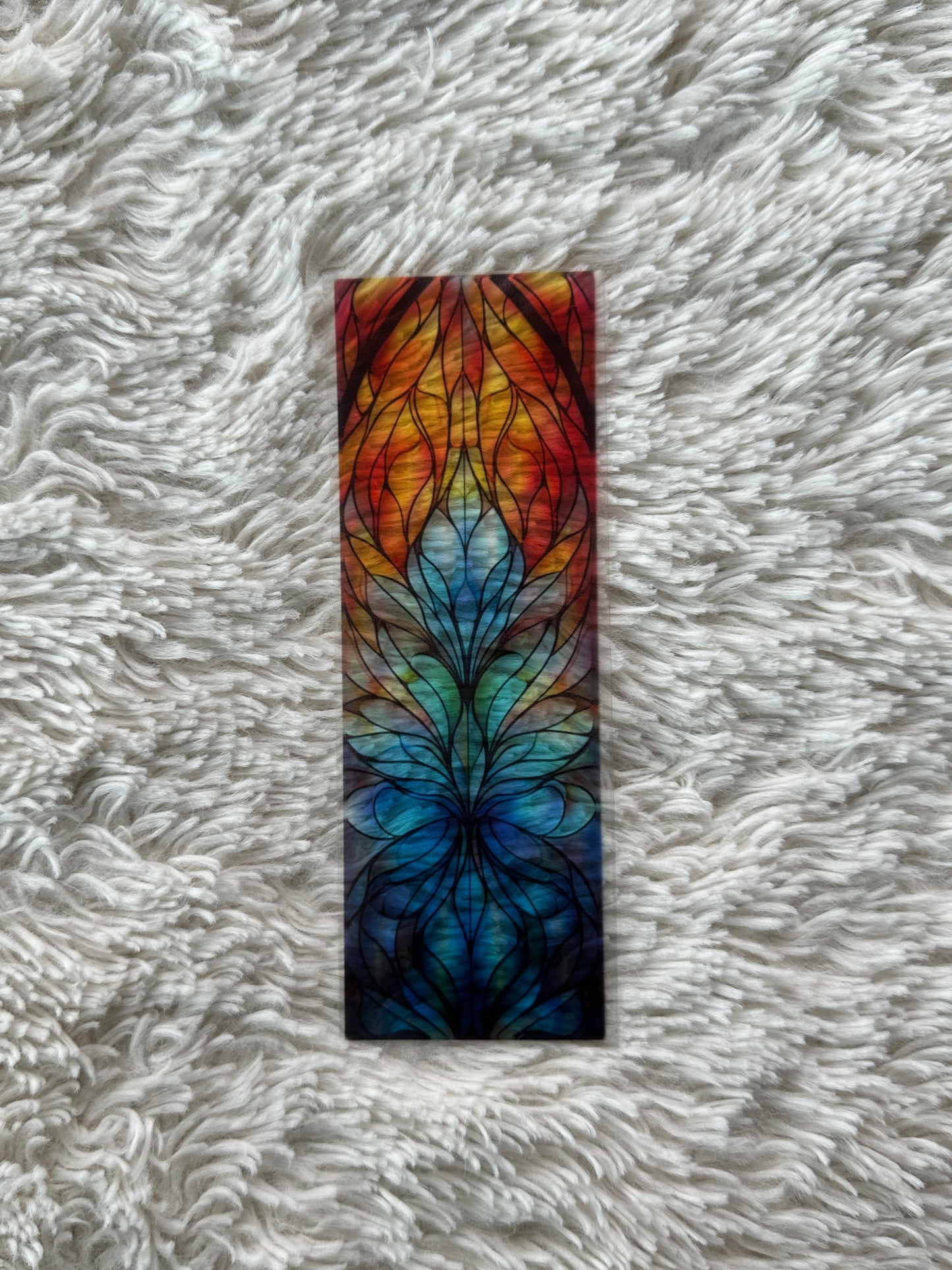 Stained Glass Style Flowers - Bookmark (20)