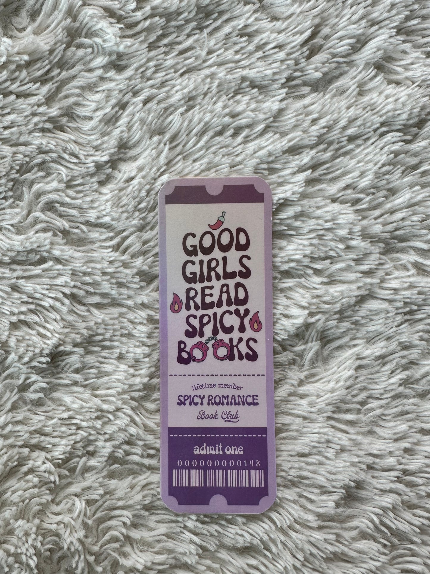 Spicy Romance Book Club - Bookmark (Purple Holographic)