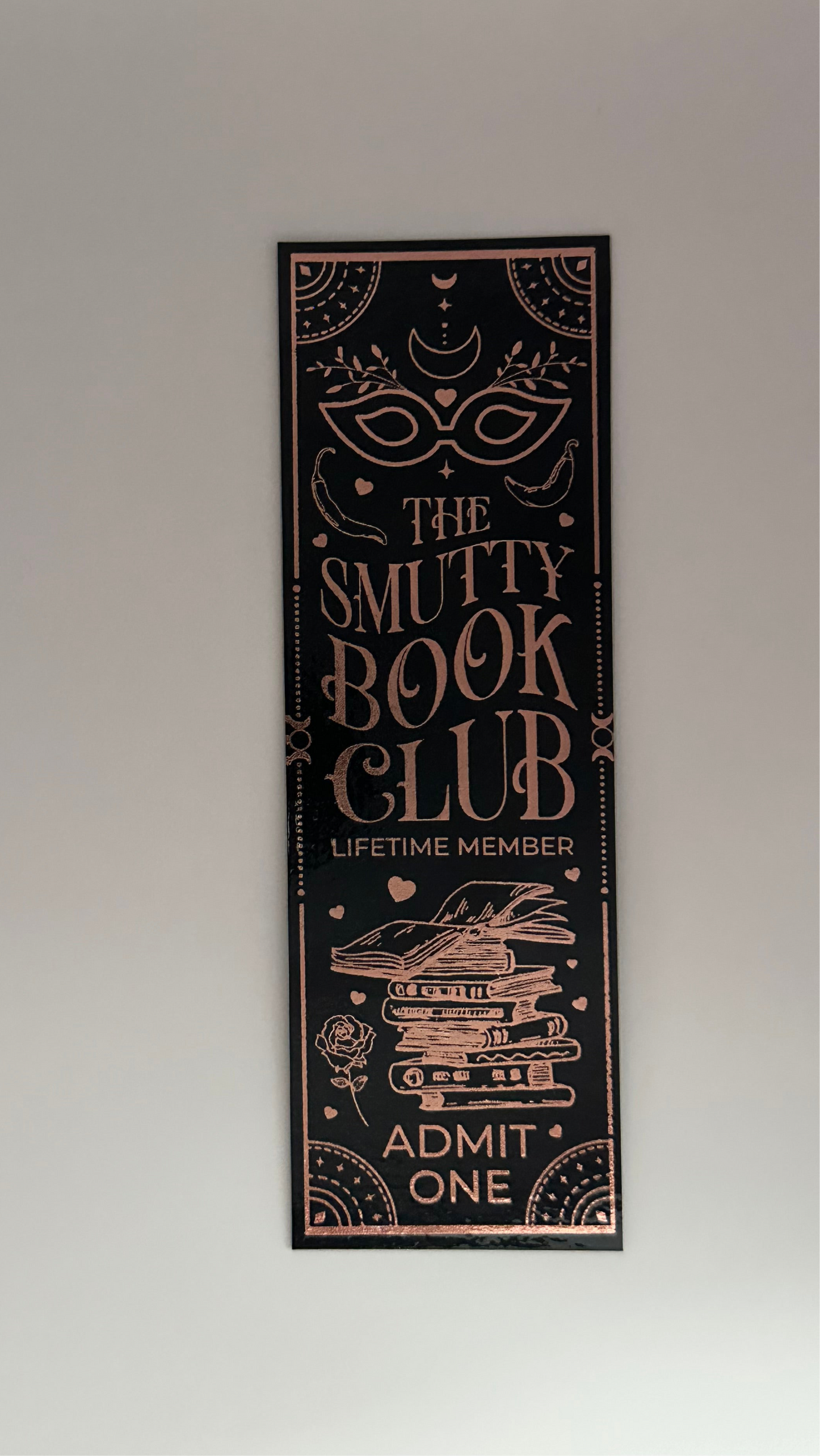 Smutty Book Club - Foil Bookmark - (Rose Gold)