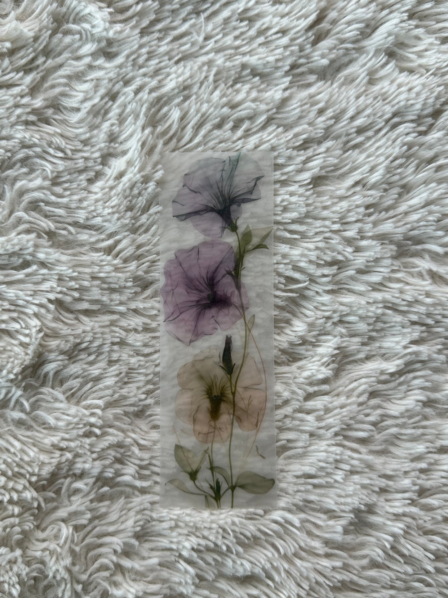 Water Colour Flowers - Vellum Paper Bookmark (11)