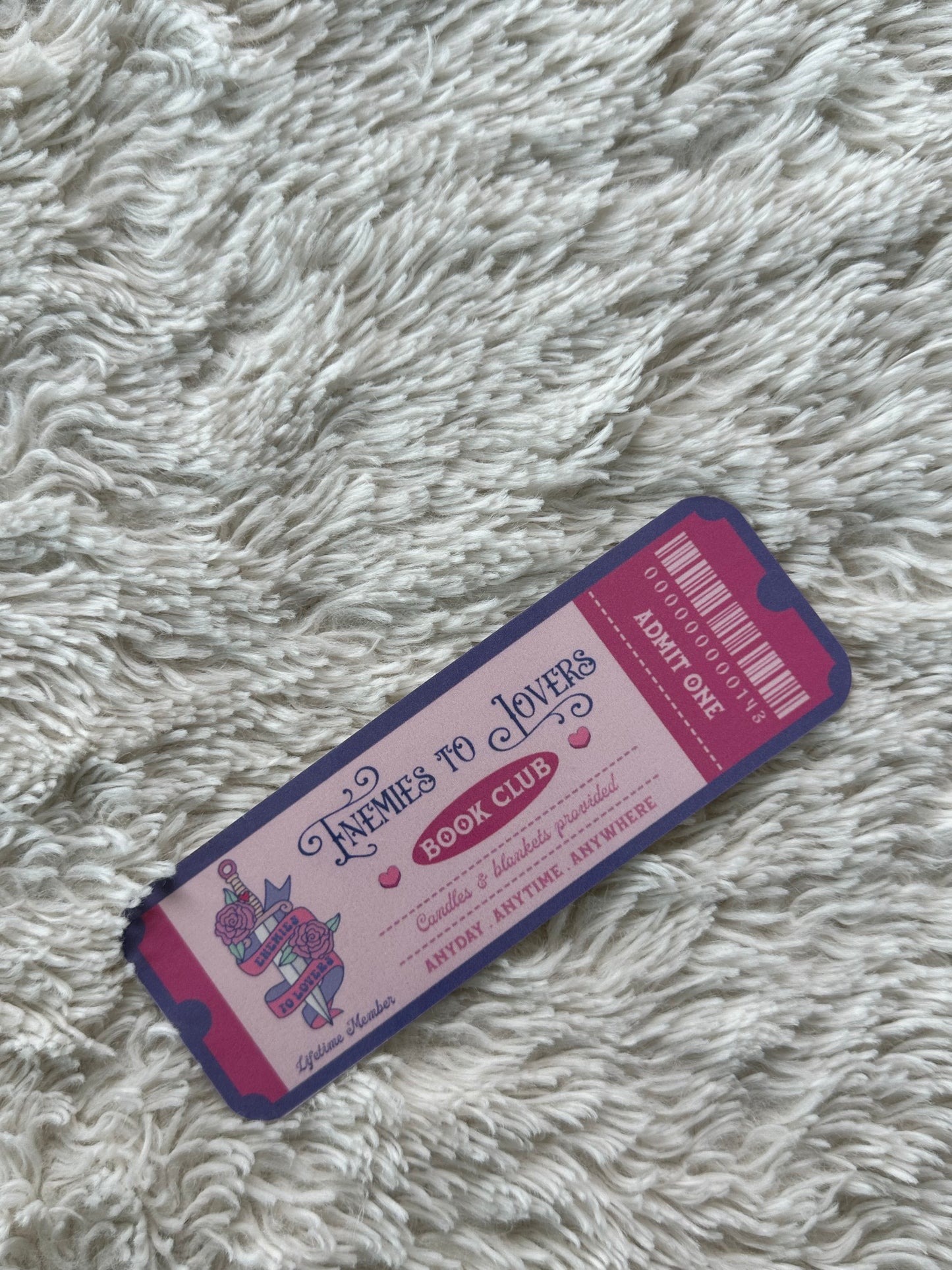 Enemies To Lovers Book Club - Bookmark (Pink)