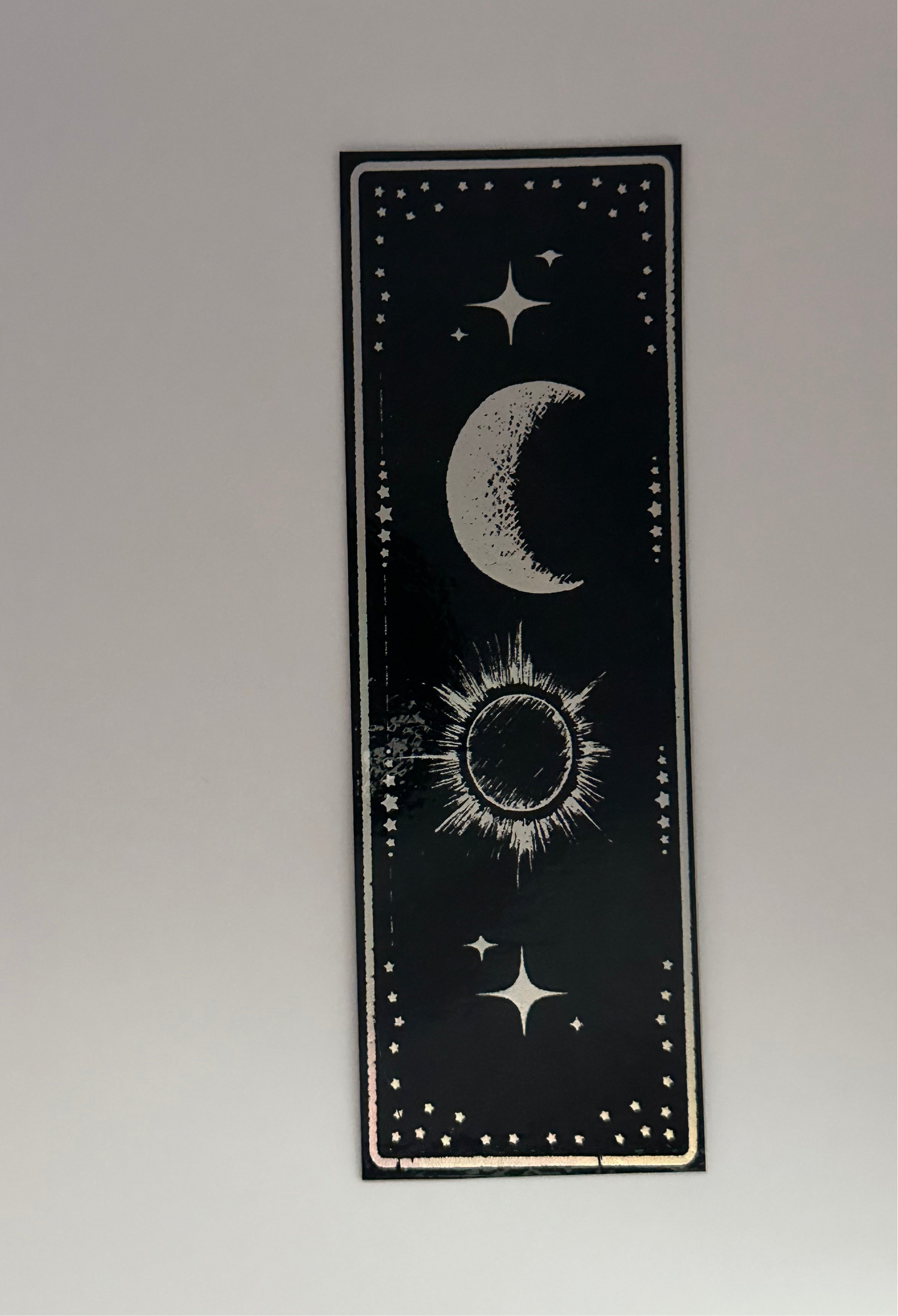 Sun, Moon, Stars - Foil Bookmark - (Silver Holographic)