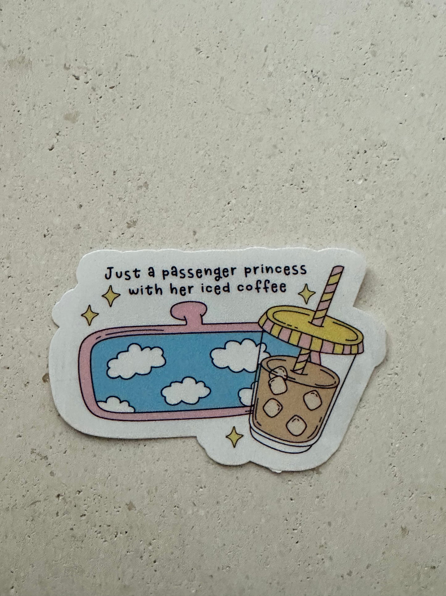 Passenger Princess & Iced Coffee - Sticker