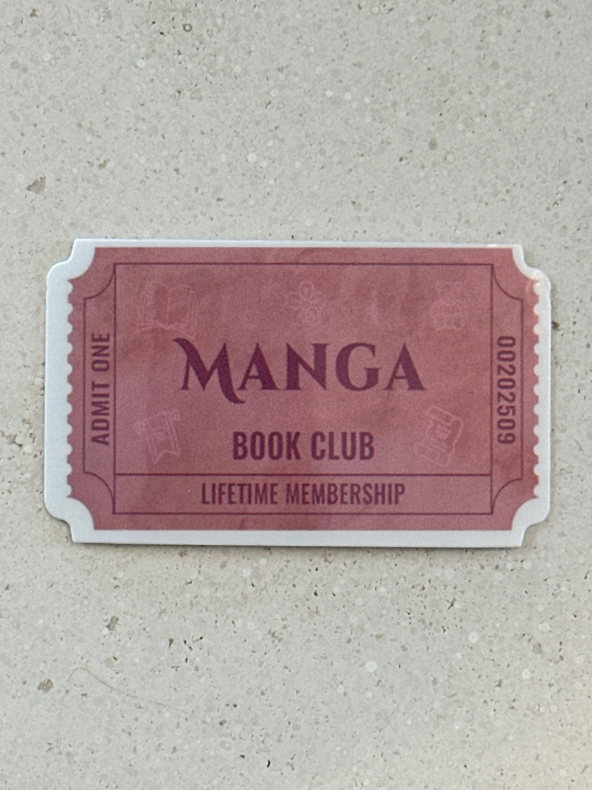 Manga Book Club Ticket - Sticker