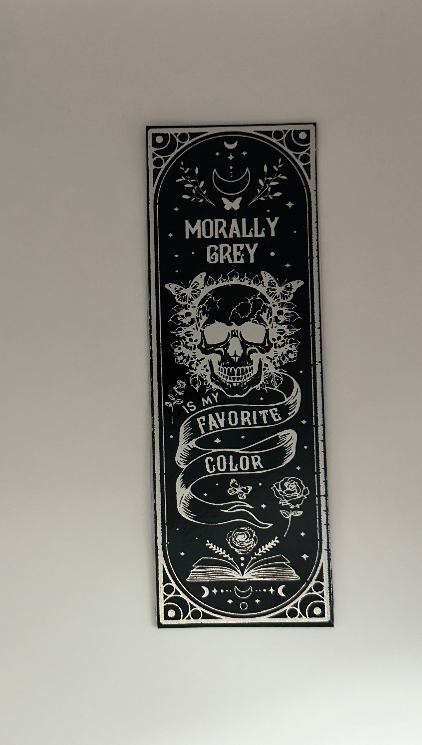 Morally Grey - Foil Bookmark - (Silver Holographic)