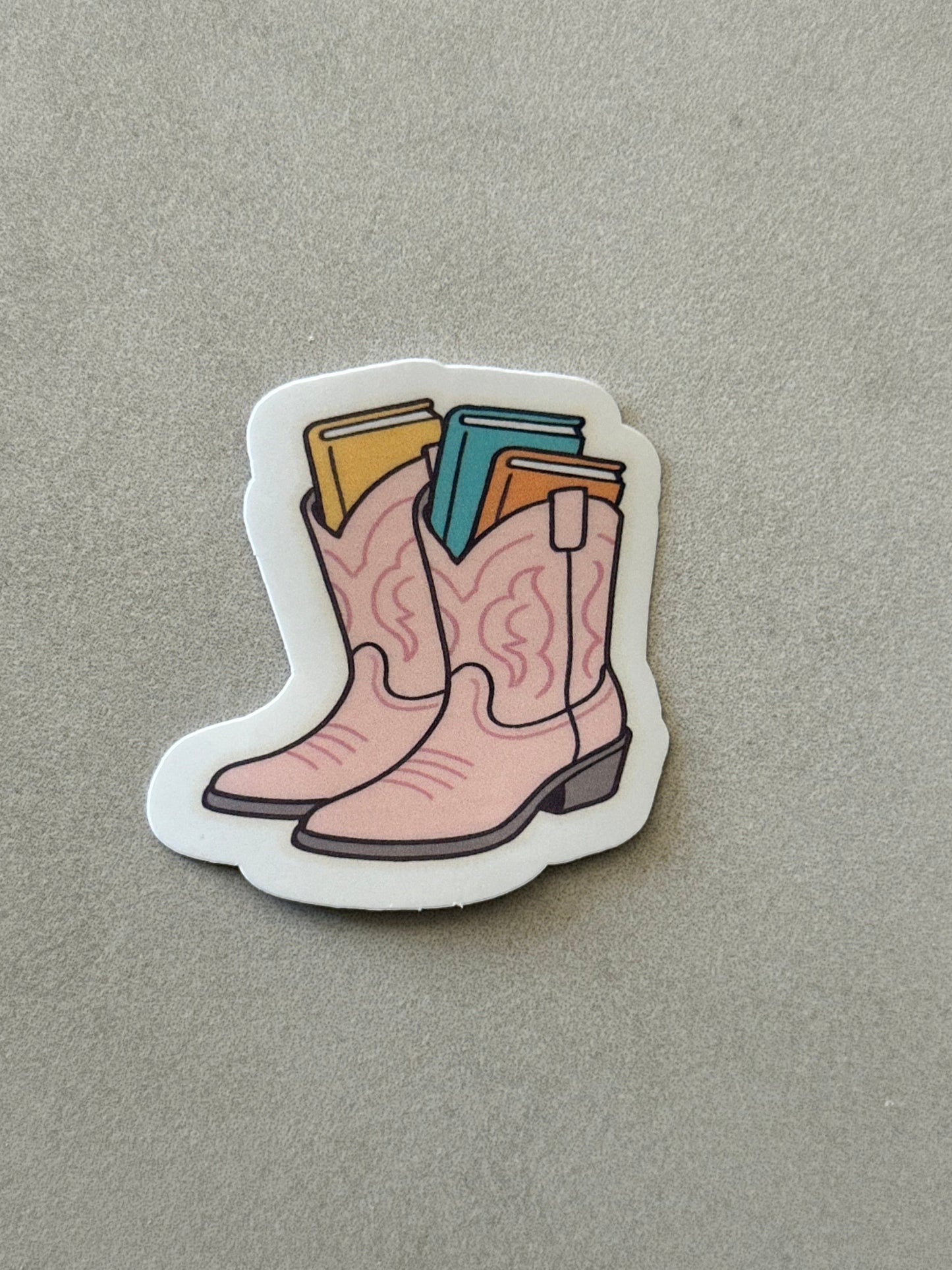Boots & Books - Sticker