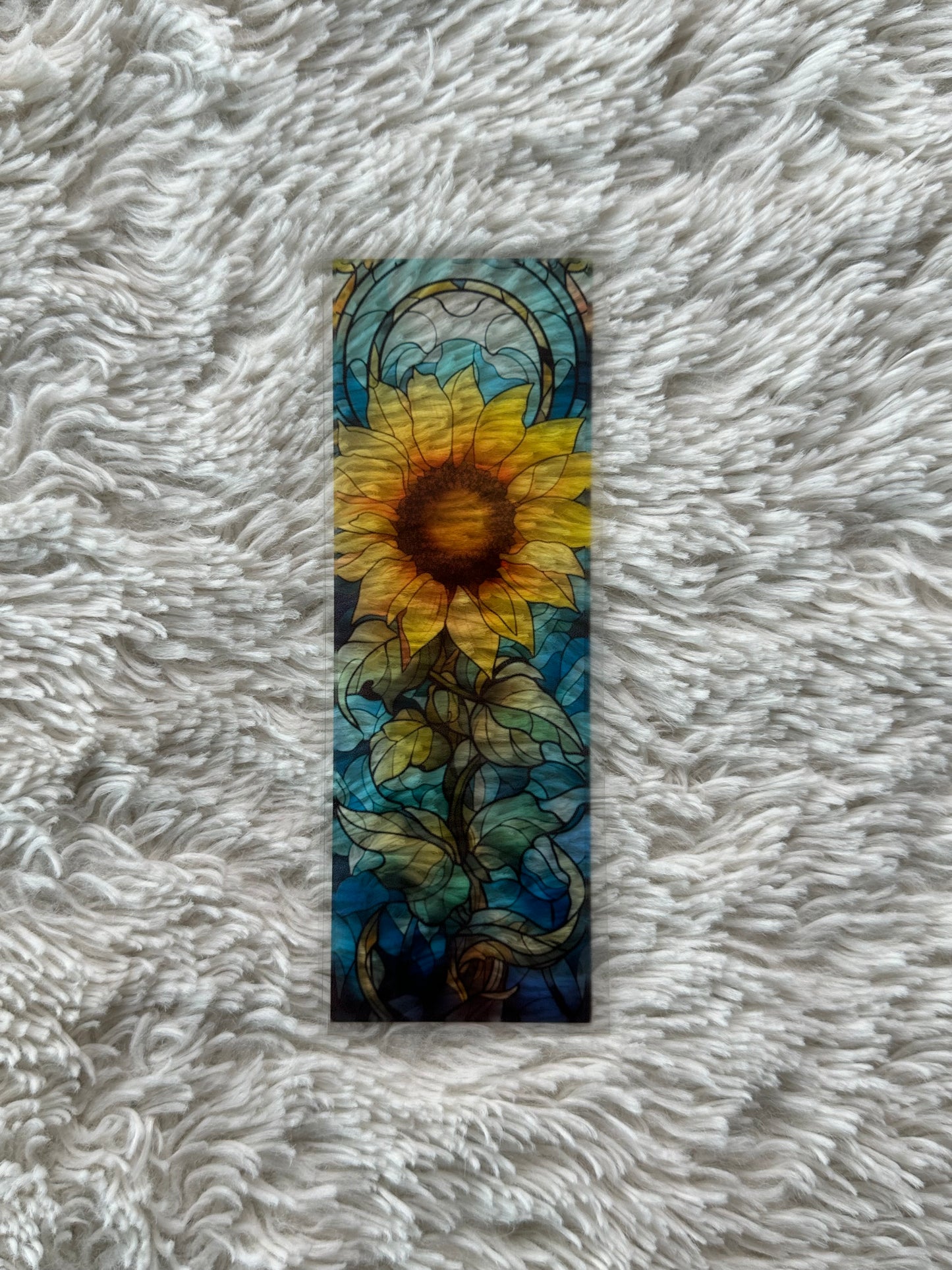 Stained Glass Style Flowers - Bookmark (10)