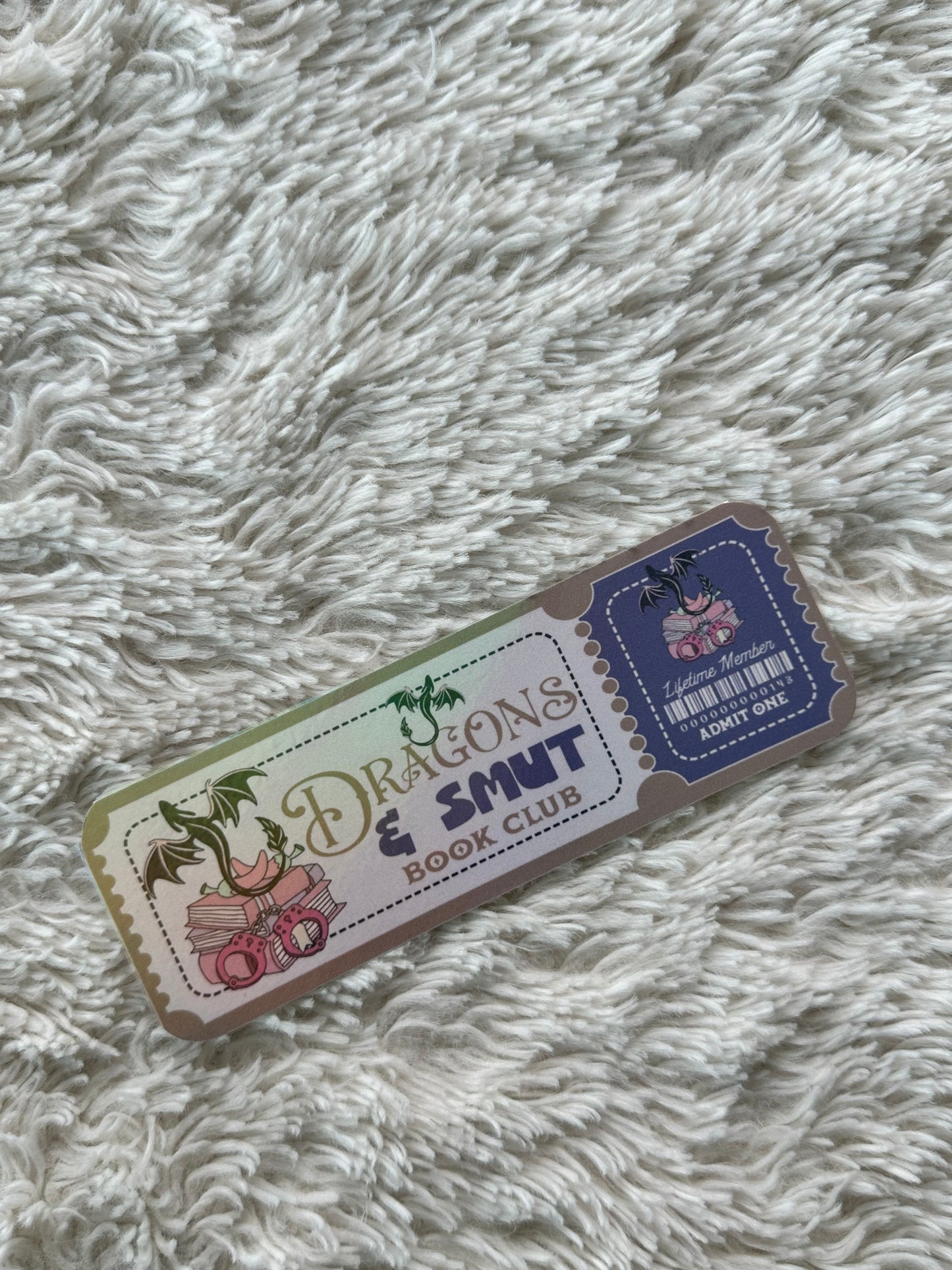 Dragons & Smut Book Club - Bookmark (Purple Holographic)