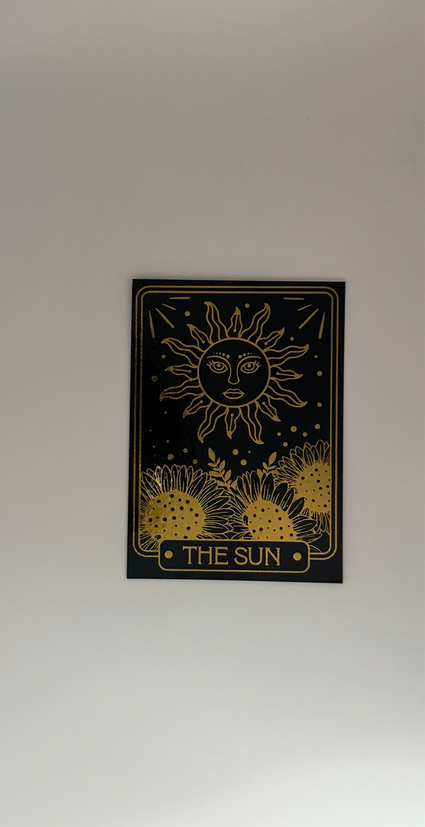 The Sun Tarot Card - Foil Bookmark - (Gold)