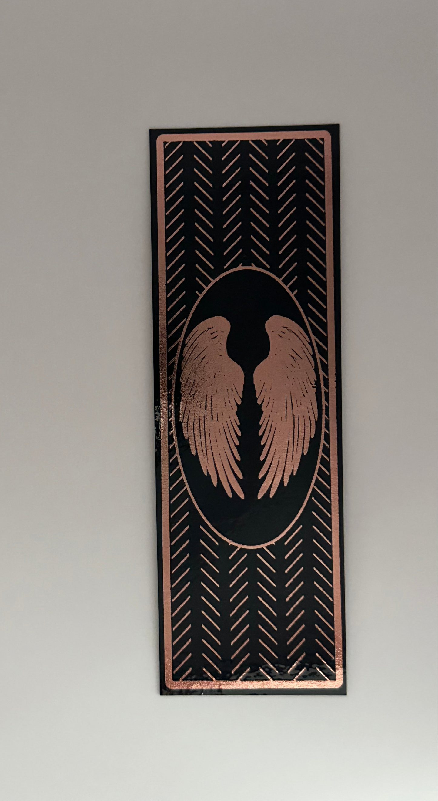 Feathered Wings - Foil Bookmark - (Rose Gold)