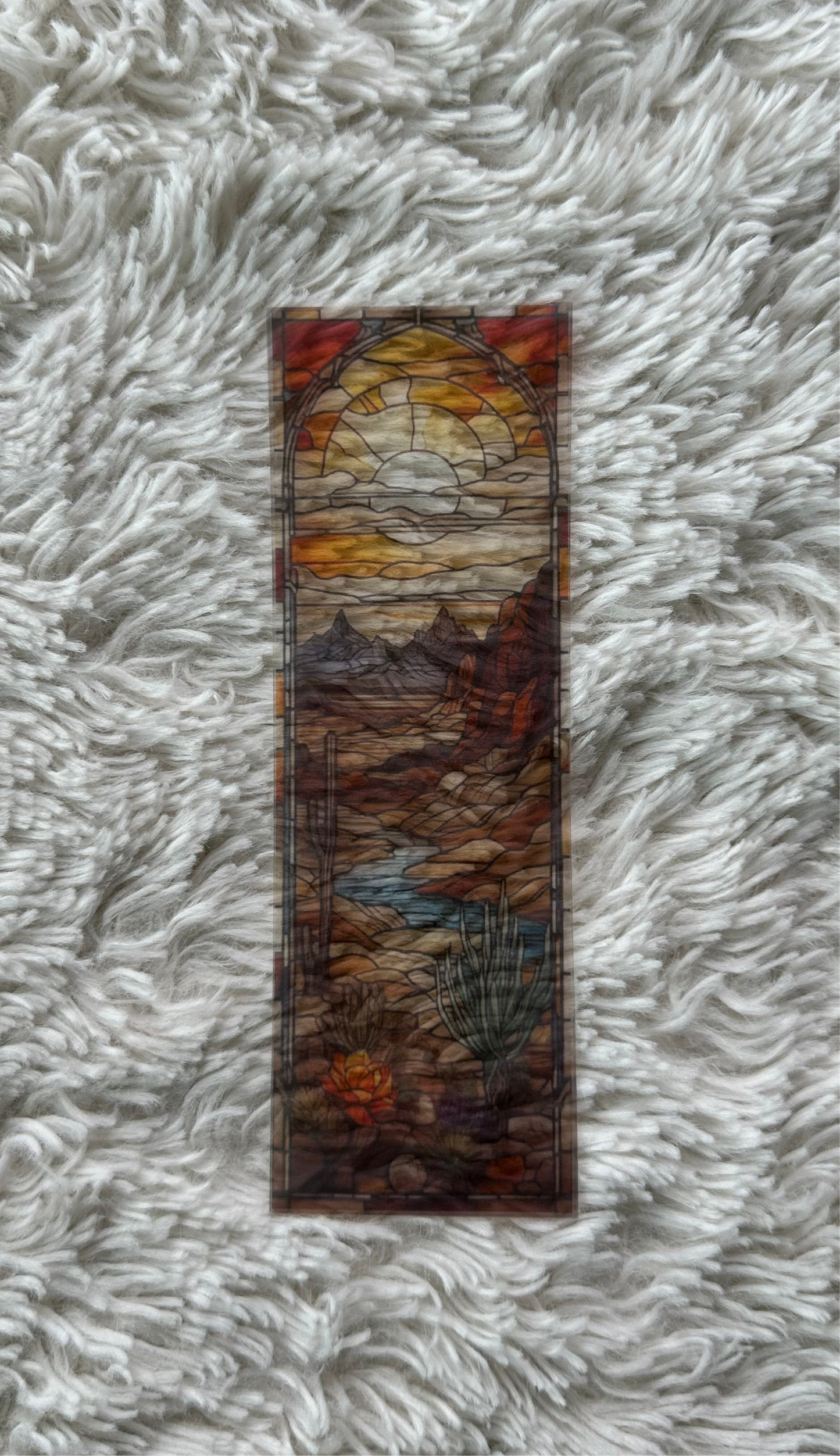 Stained Glass Style Landscape - Bookmark (37)