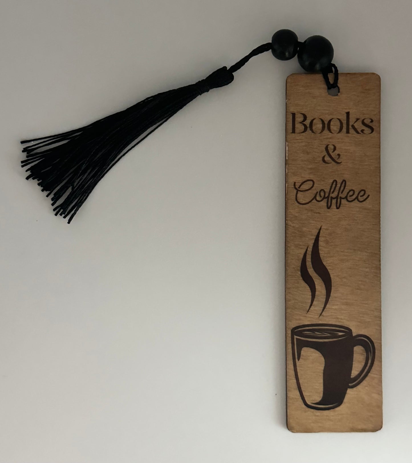 Books & Coffee - Wood Bookmark - (Early American)