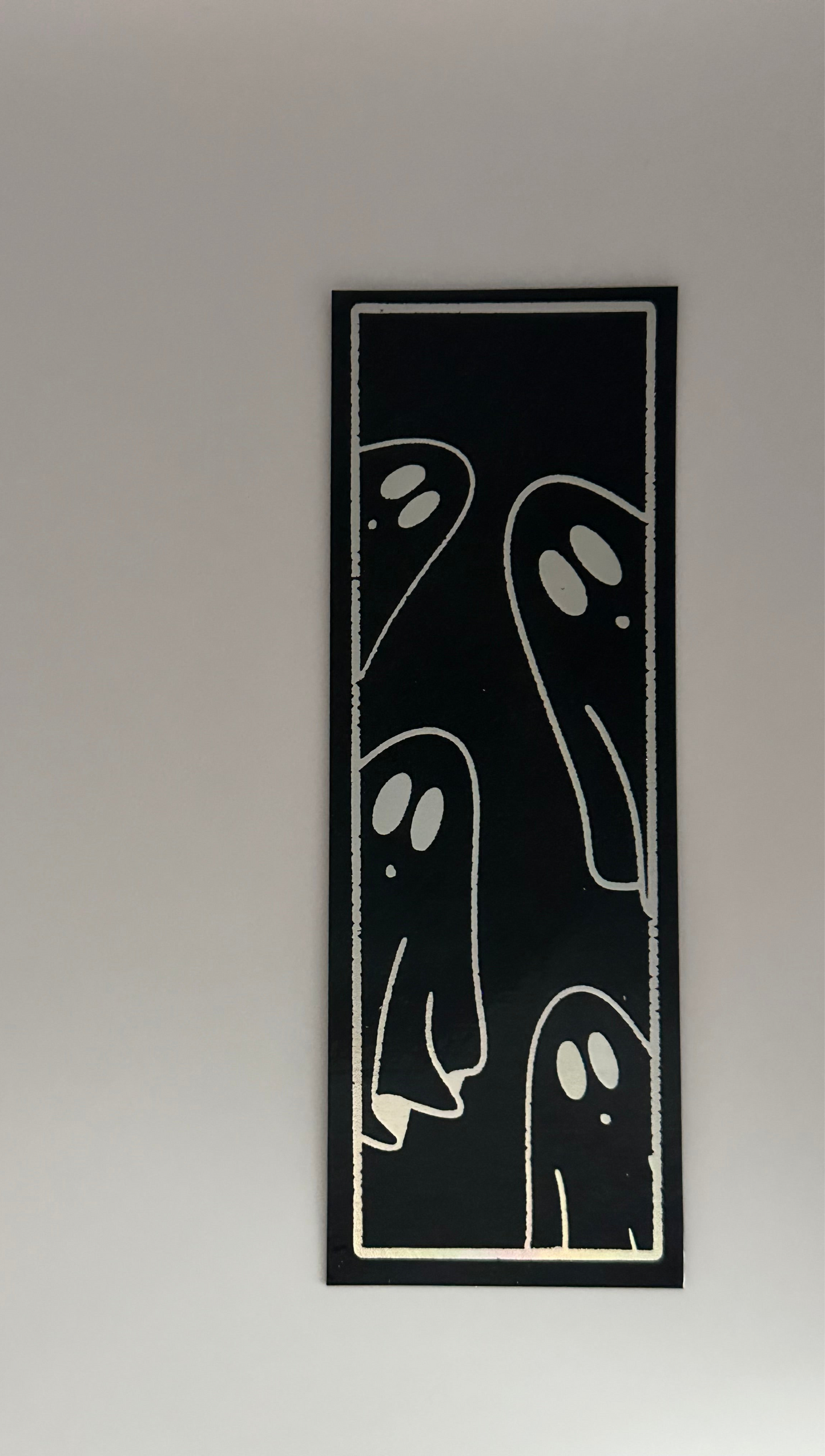 Cute Ghosts - Foil Bookmark - (Silver Holographic)