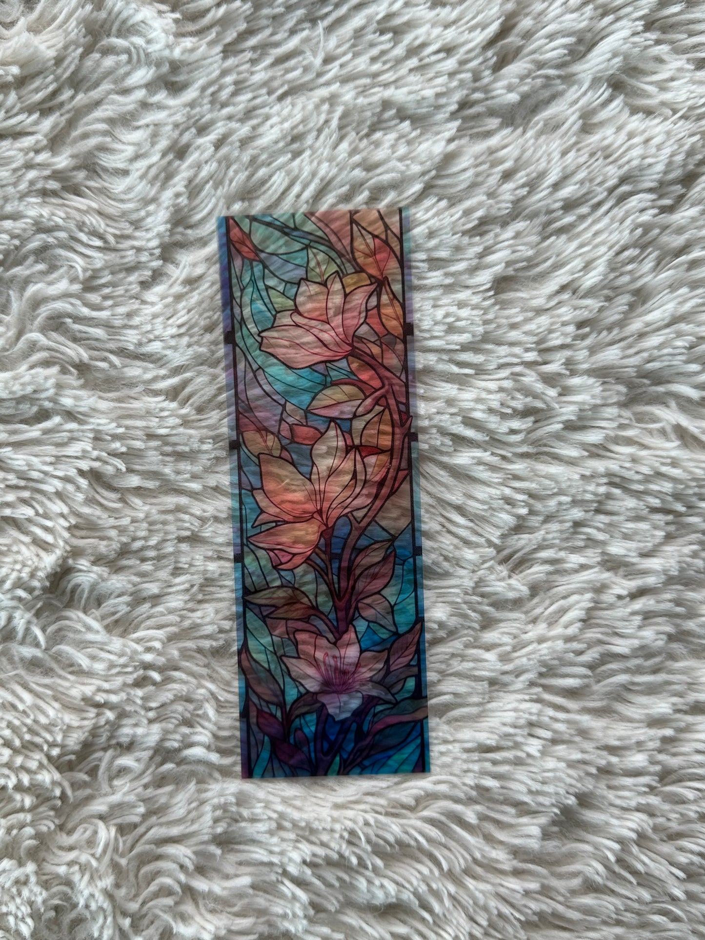 Stained Glass Style Flowers - Bookmark (3)
