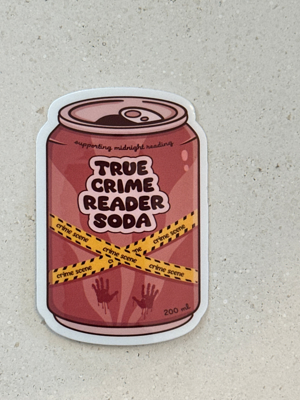 True Crime Reader Soda - Sticker
