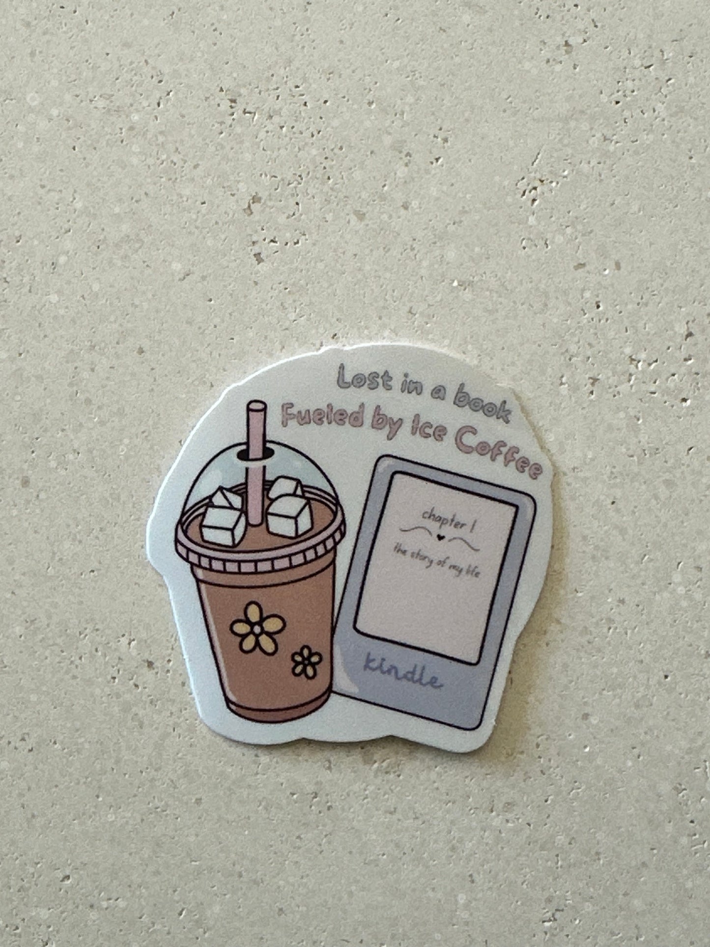 Books & Iced Coffee - Sticker