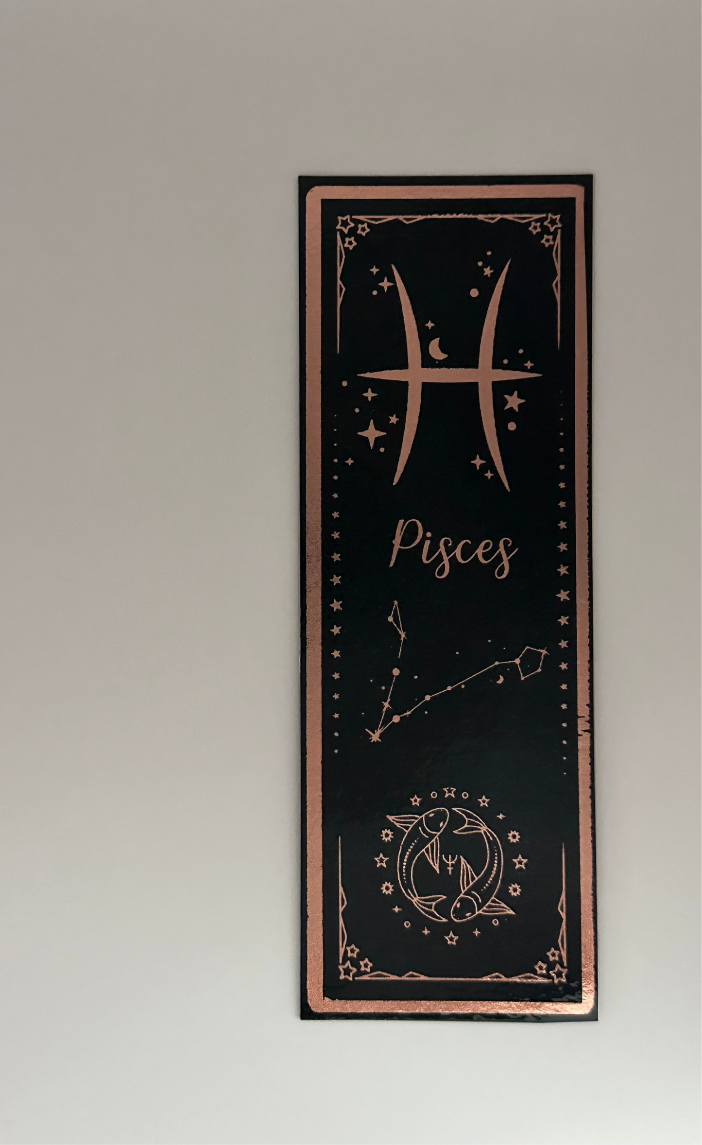 Pisces - Foil Bookmark - (Rose Gold)