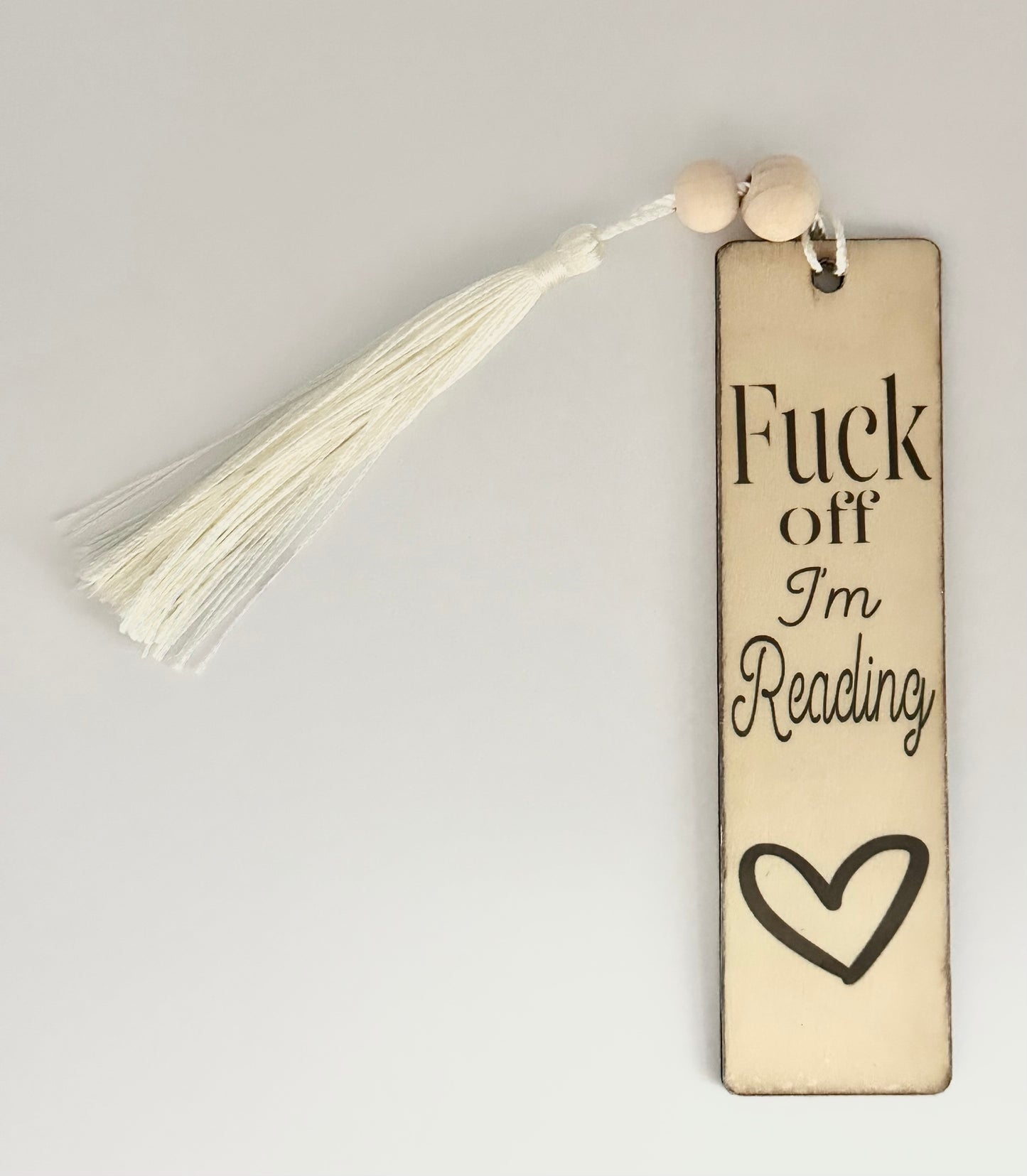 F**k Off I’m Reading - Wood Bookmark - (Linen)