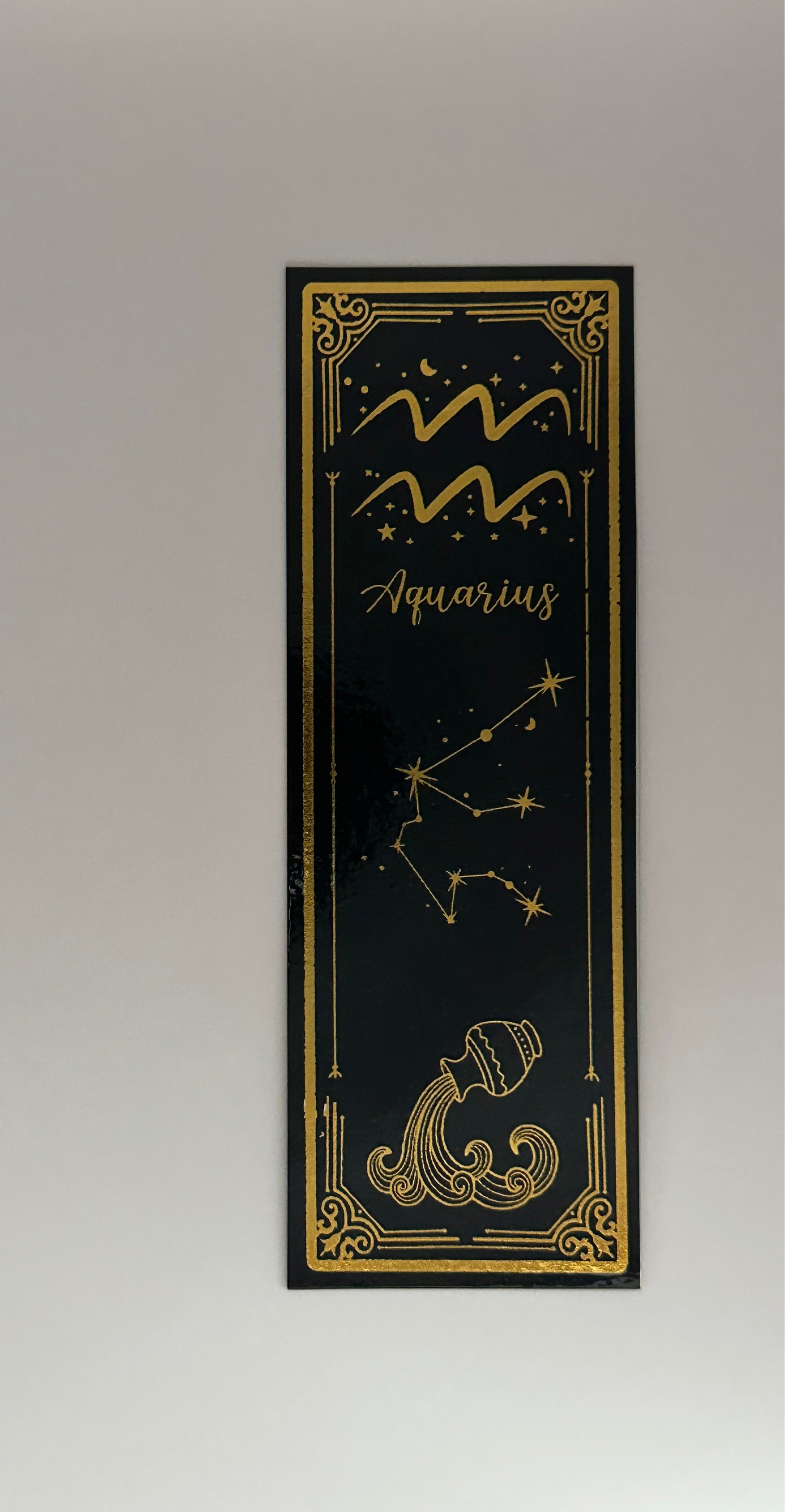 Aquarius - Foil Bookmark - (Gold)