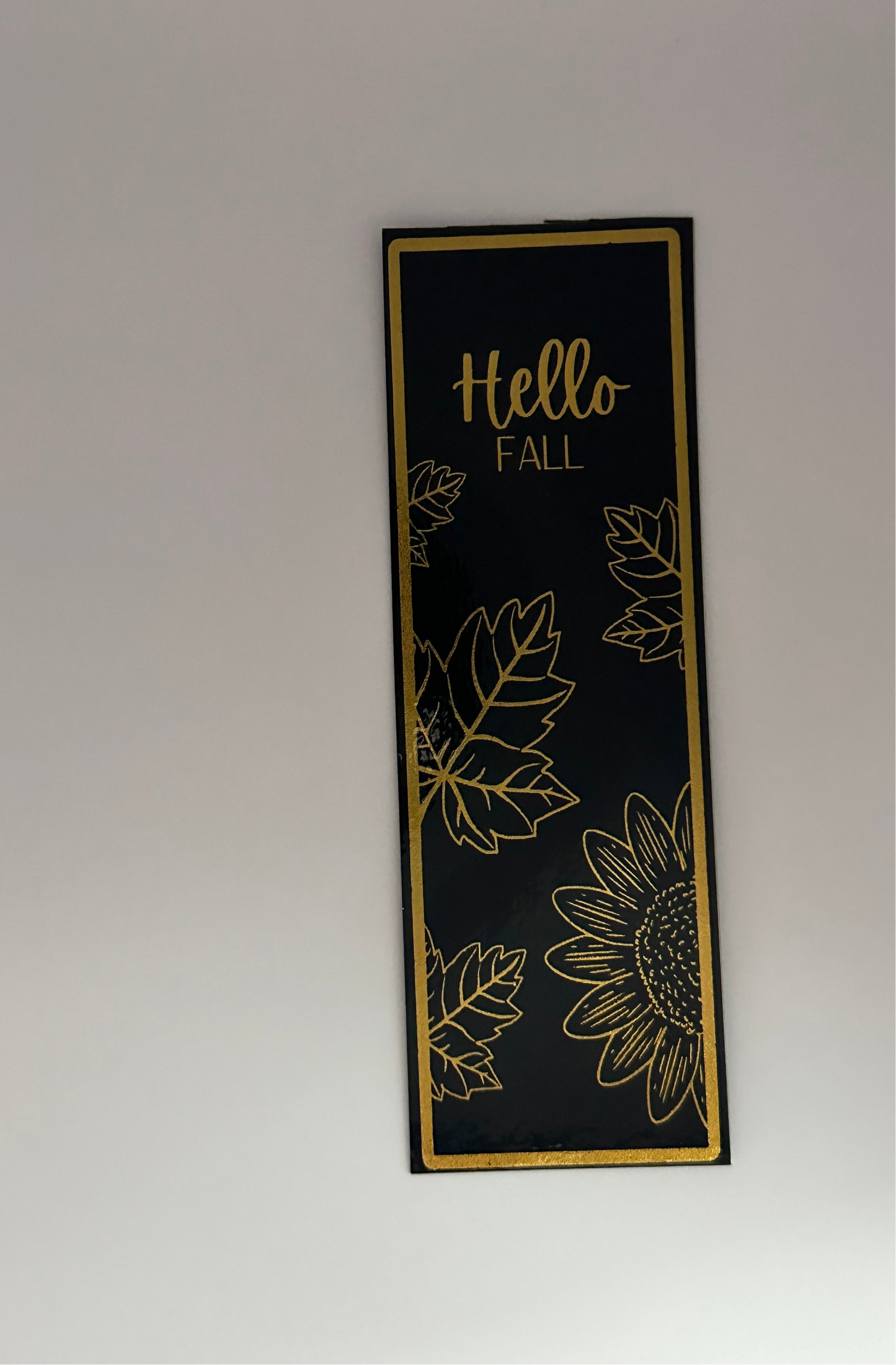 Hello Fall - Foil Bookmark - (Gold)