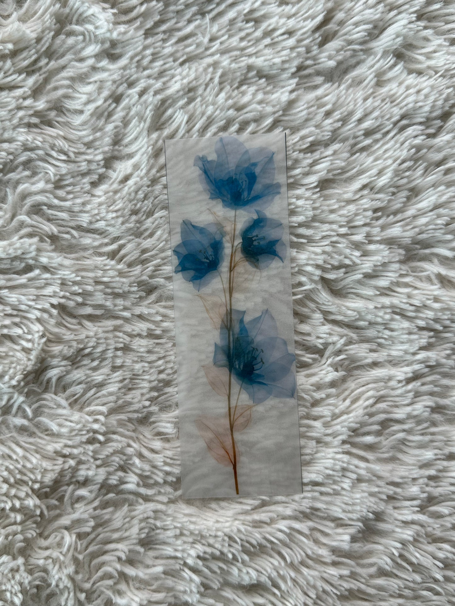 Water Colour Flowers - Vellum Paper Bookmark (18)