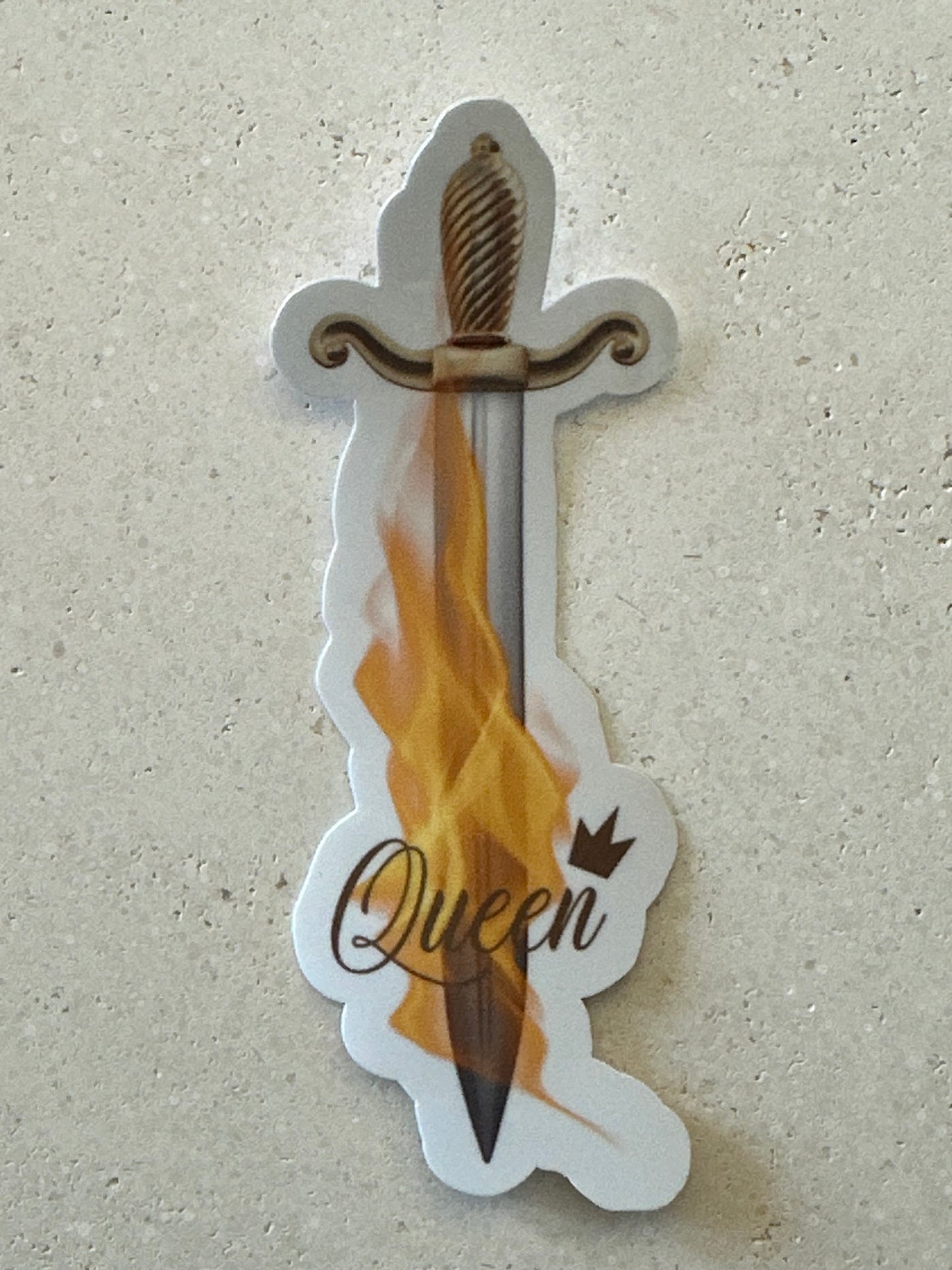 Flame, Sword, Queen - Sticker