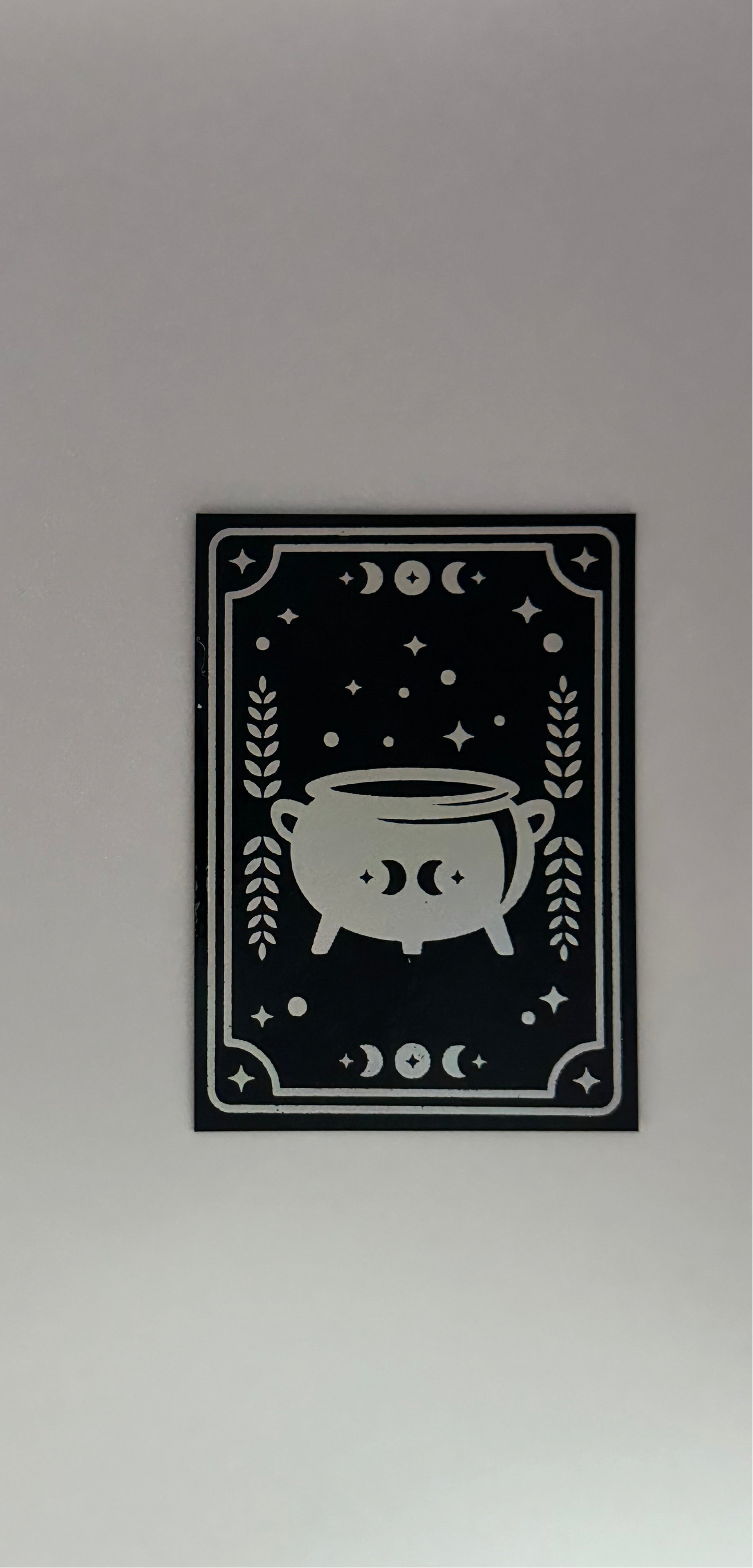 The Cauldron Tarot Card - Foil Bookmark - (Silver Holographic)