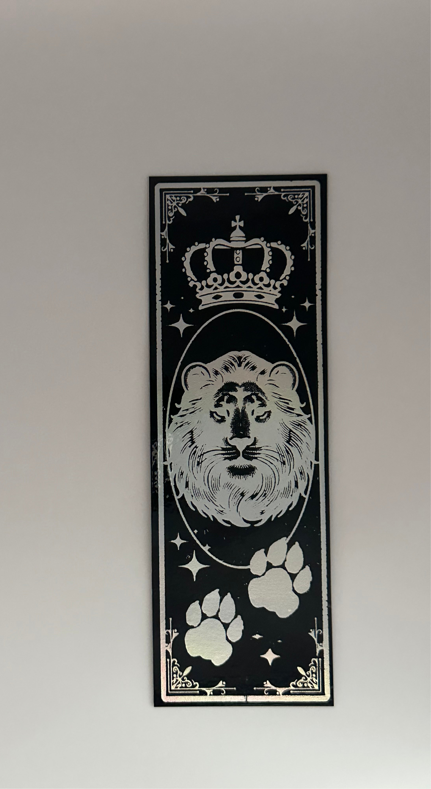 Lion - Foil Bookmark - (Silver Holographic)