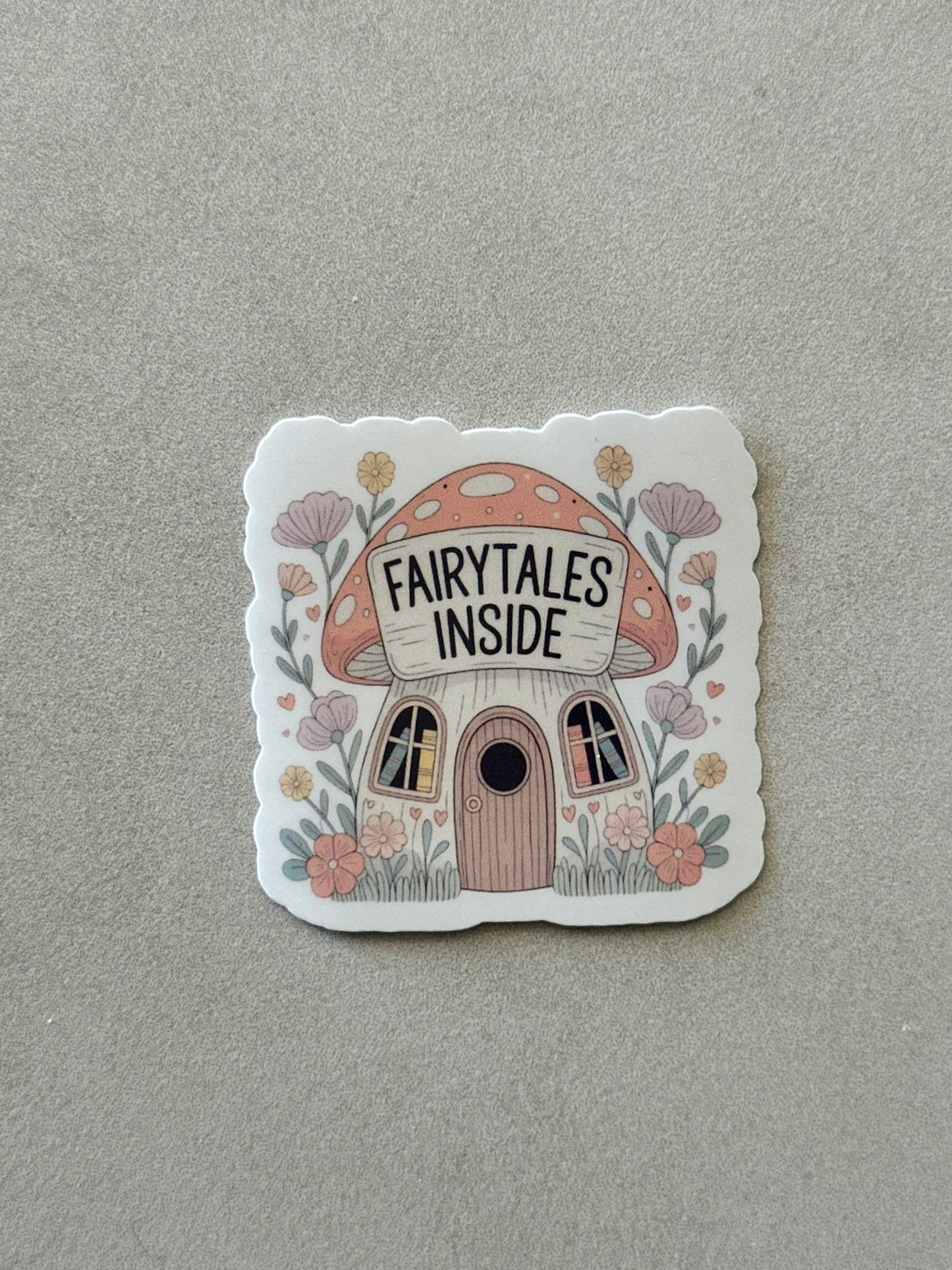 Fairytales Inside Mushroom house - Sticker