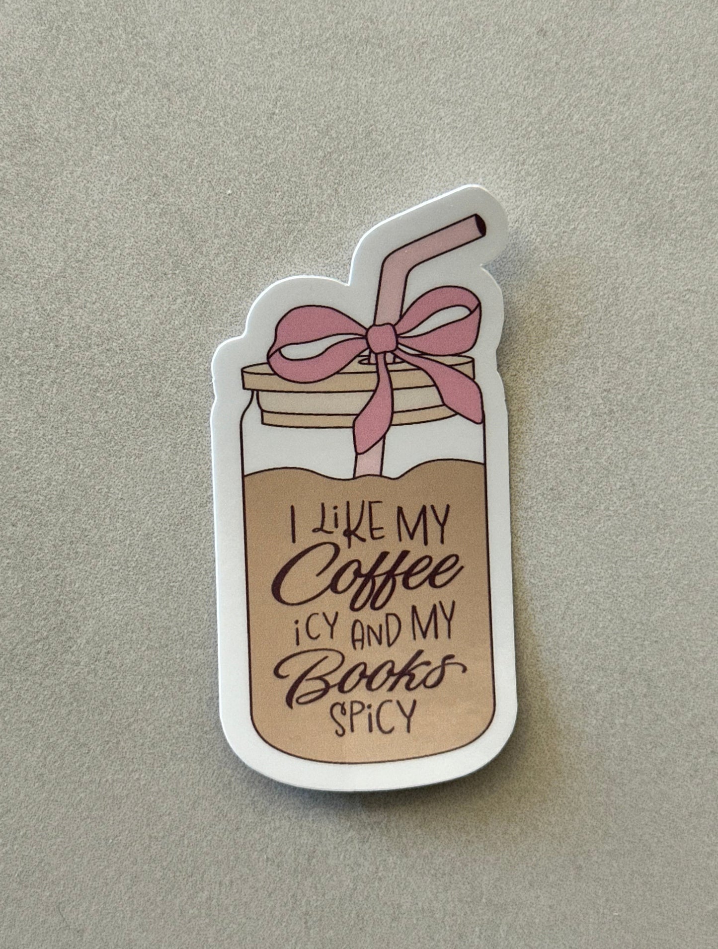 Icy Coffee Spicy Books - Sticker