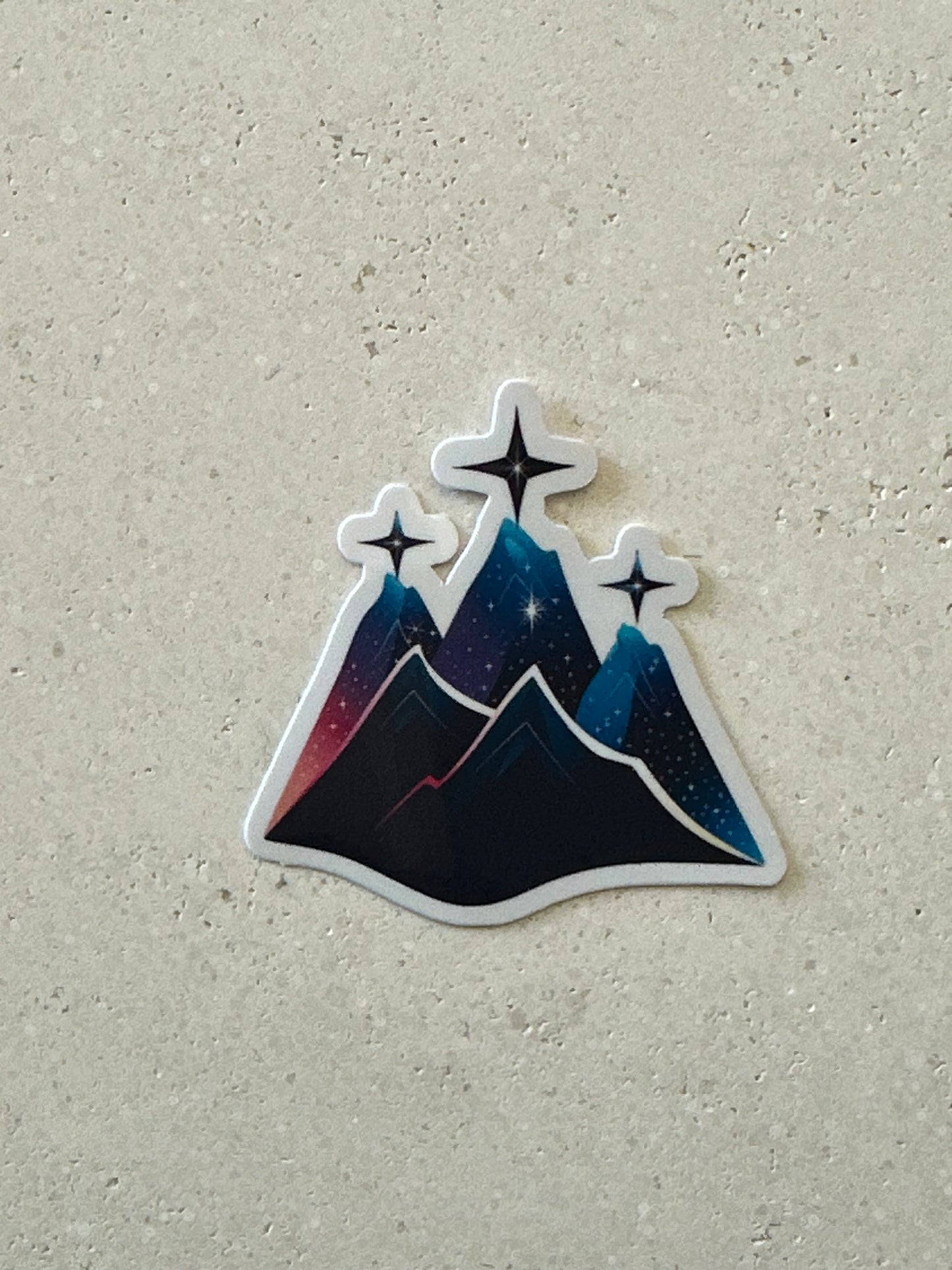 Mountains And Stars - Sticker