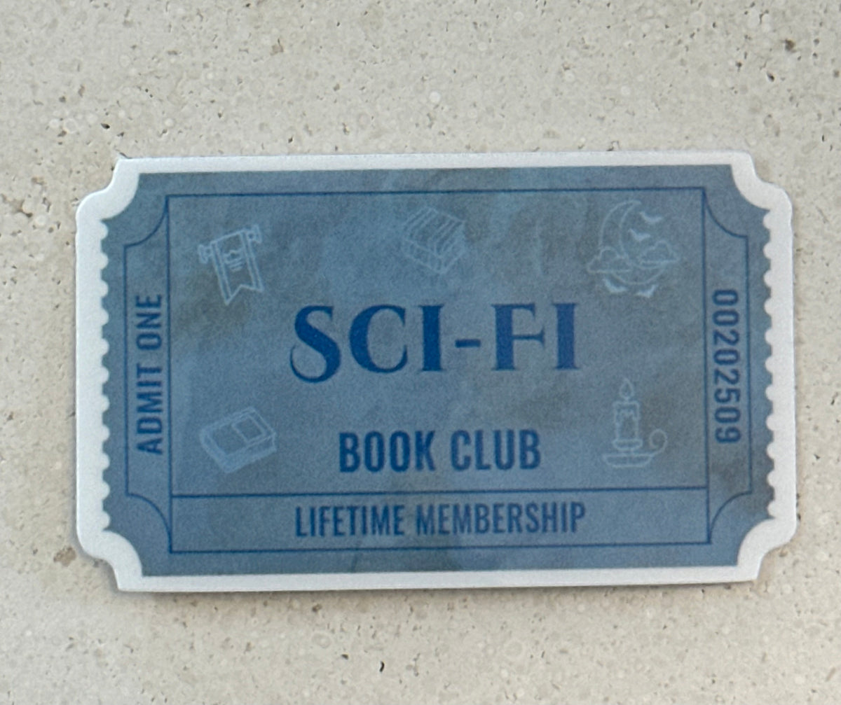 Sci-Fi Book Club Ticket - Sticker
