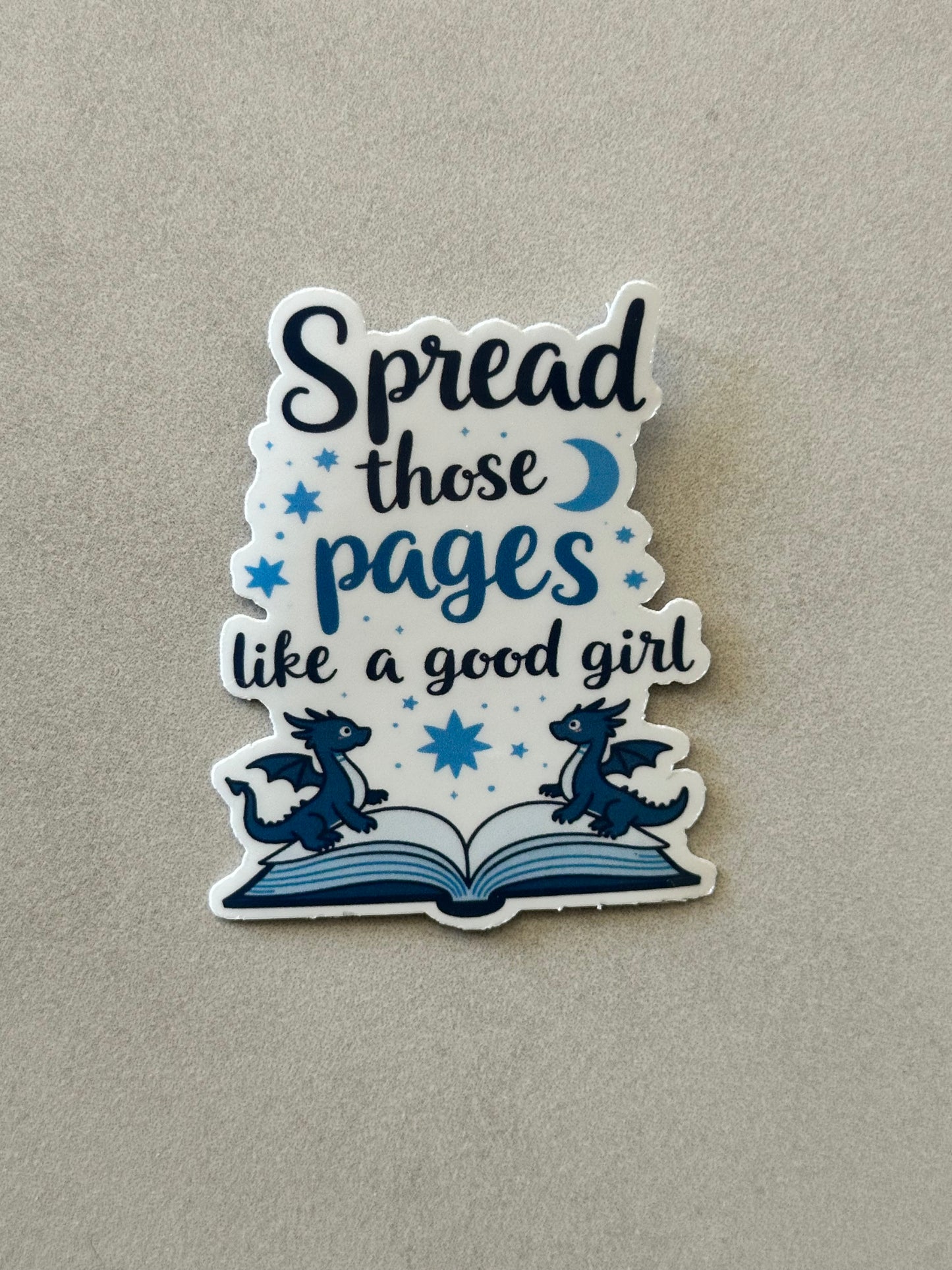 Spread Those Pages - Blue - Sticker