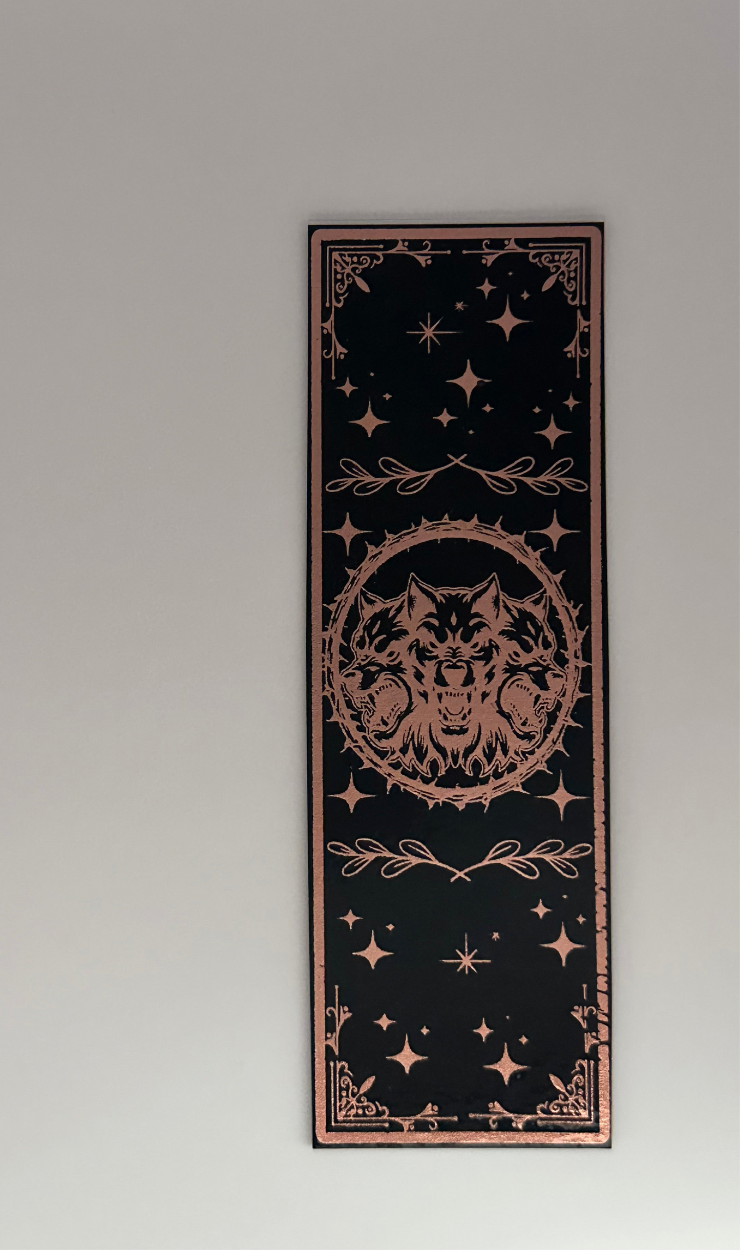 Cerberus - Foil Bookmark - (Rose Gold)