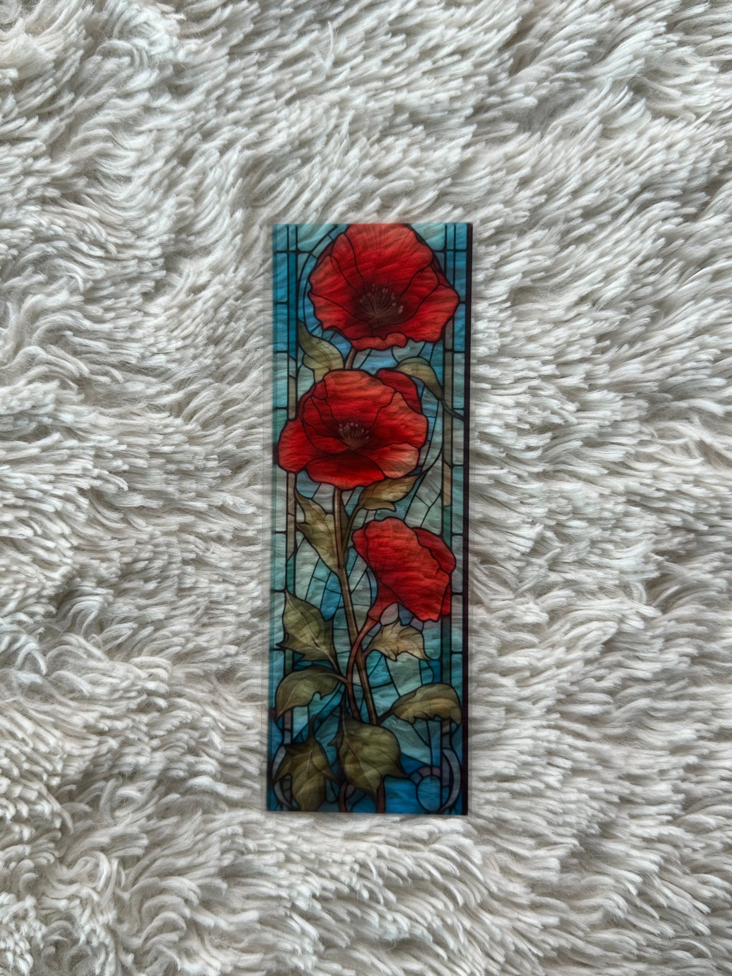Stained Glass Style Flowers - Bookmark (12)