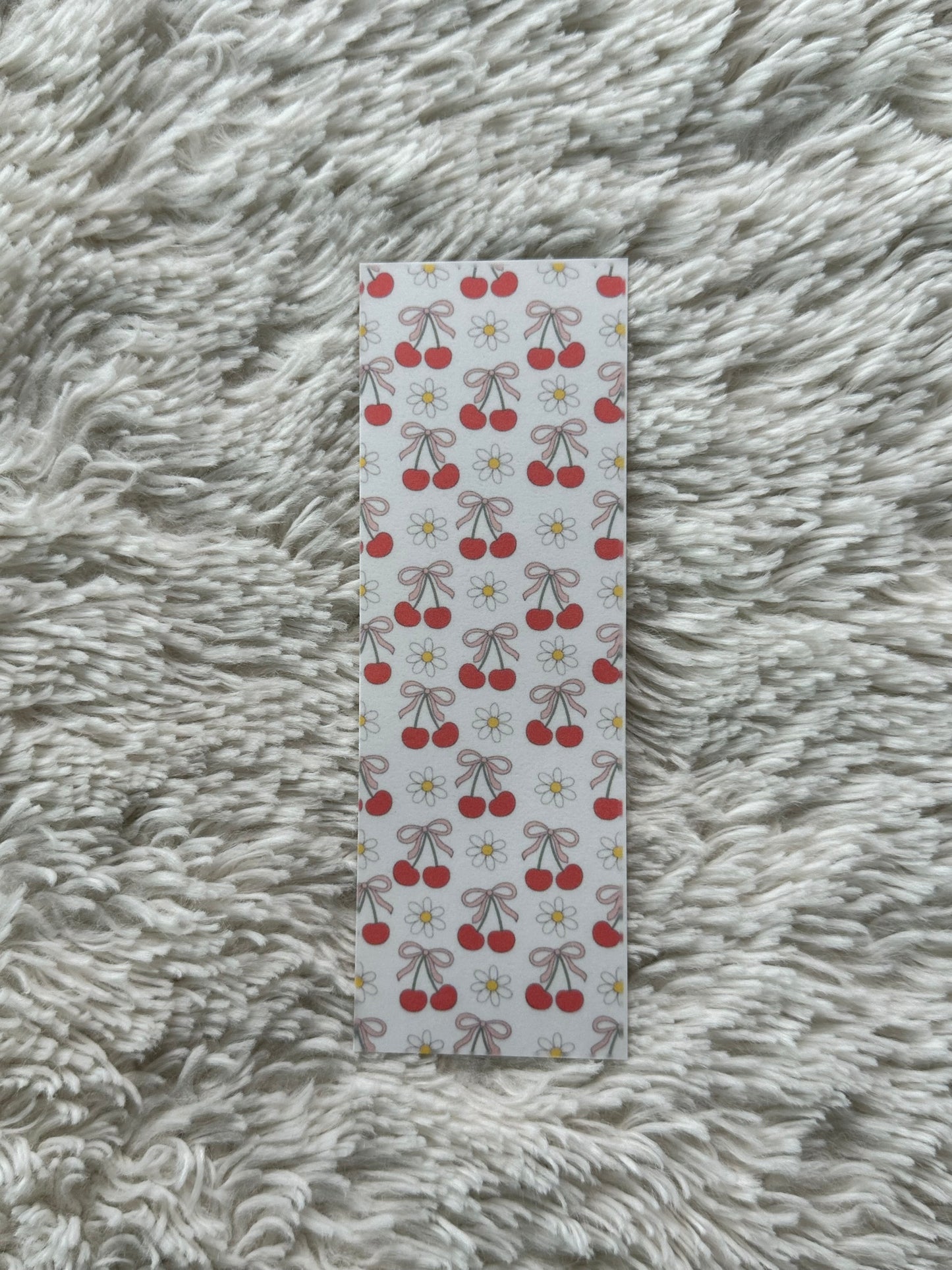 Cherries, Bows & Daisies - Bookmark
