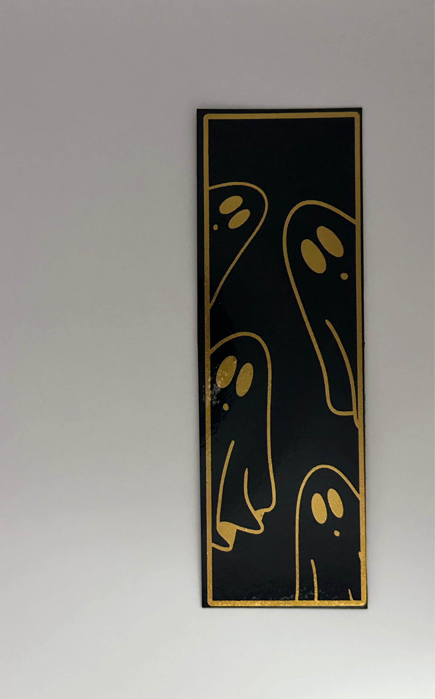 Cute Ghosts - Foil Bookmark - (Gold)