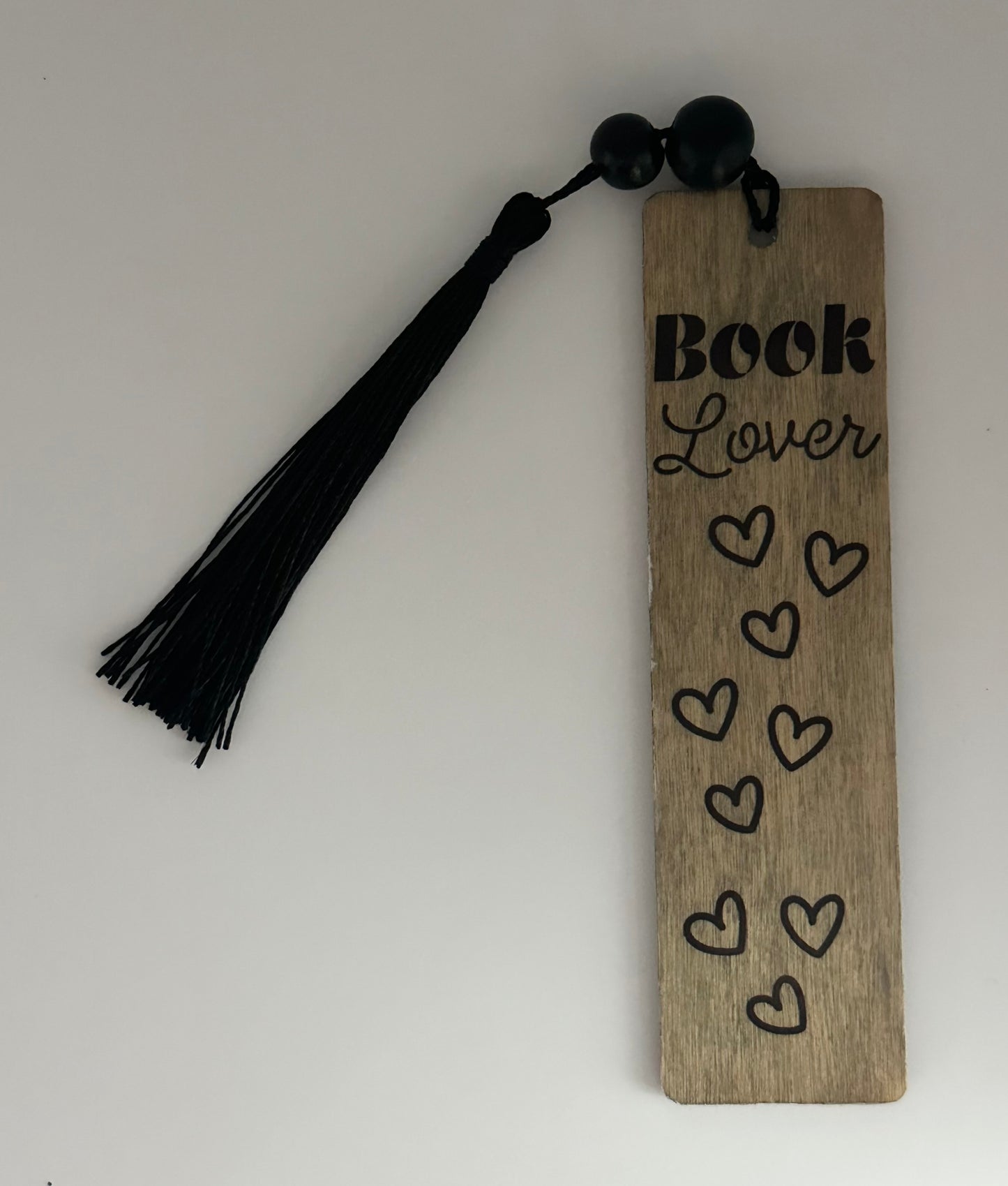 Book Lover - Wood Bookmark - (Weathered Grey)