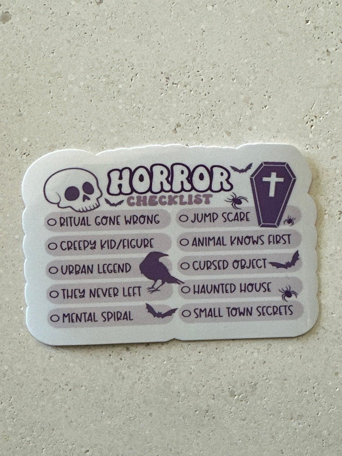 Horror Checklist - Sticker