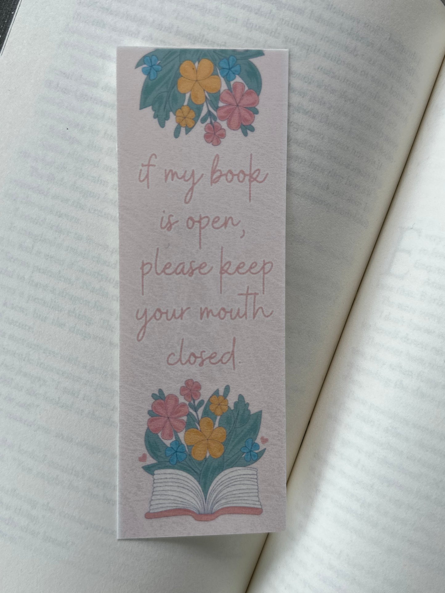 Floral Open Book Quotes Bookmark Bundle - 4 Pack
